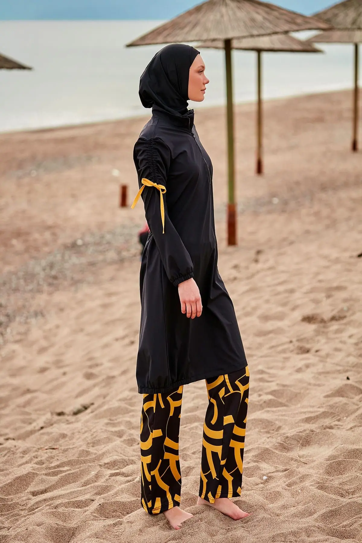 Woven Black Burkini Modest Swimwear M2431, photo 2
