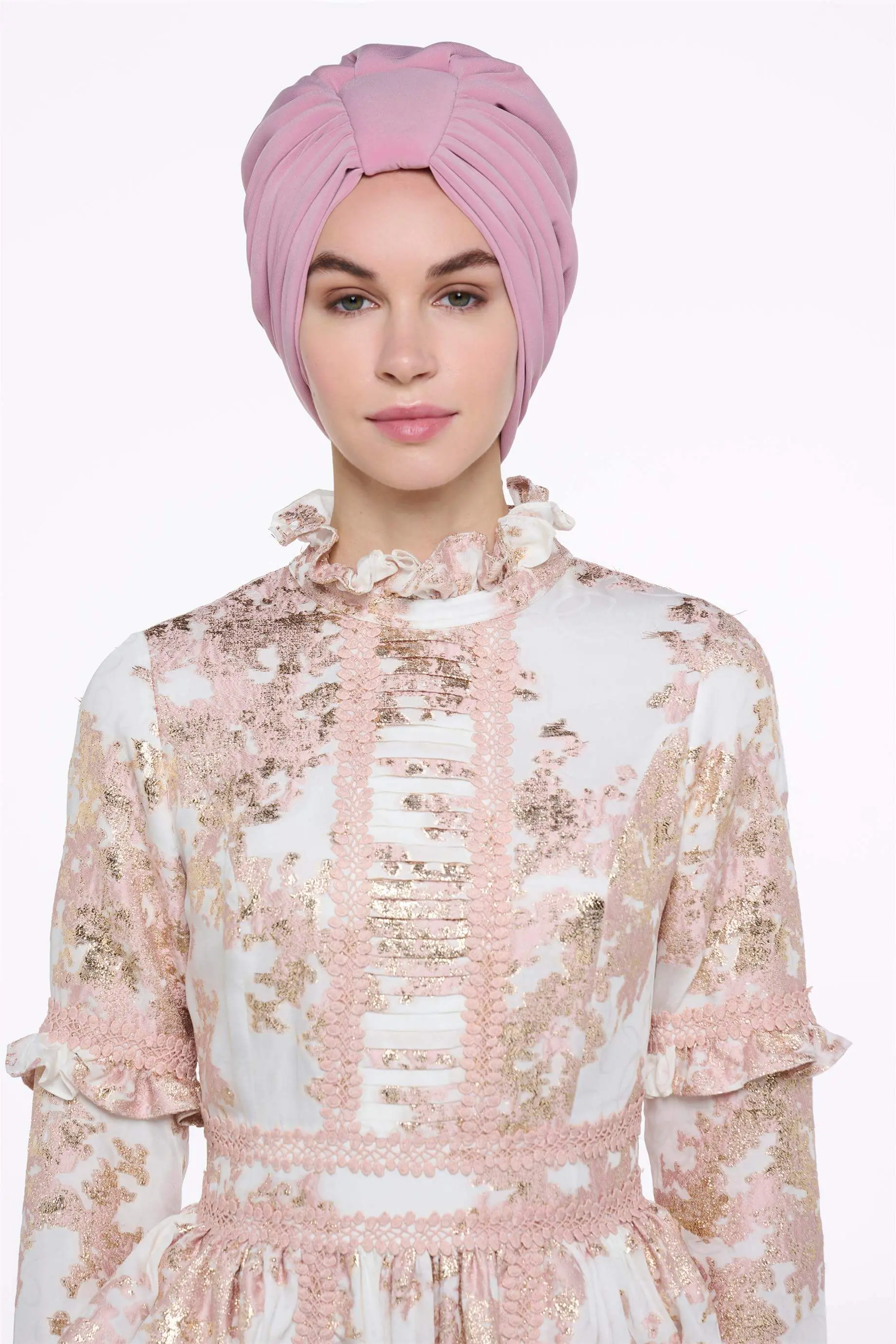 Dusty Rose Handle-Style Design Bonnet