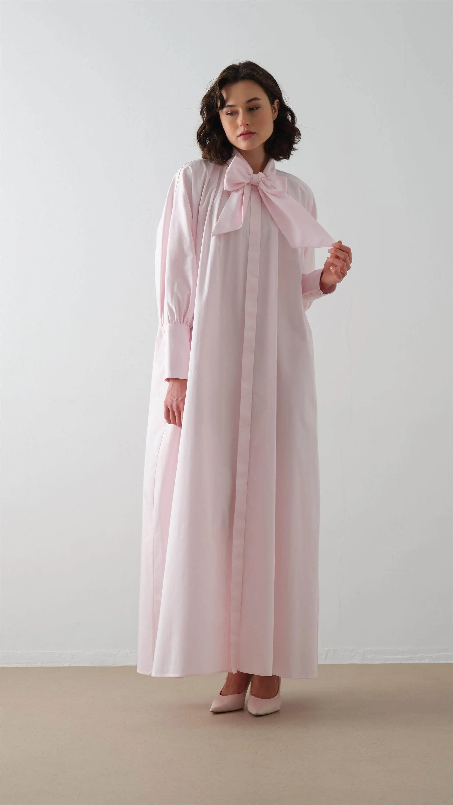 Poplin Shirt Dress – Pink