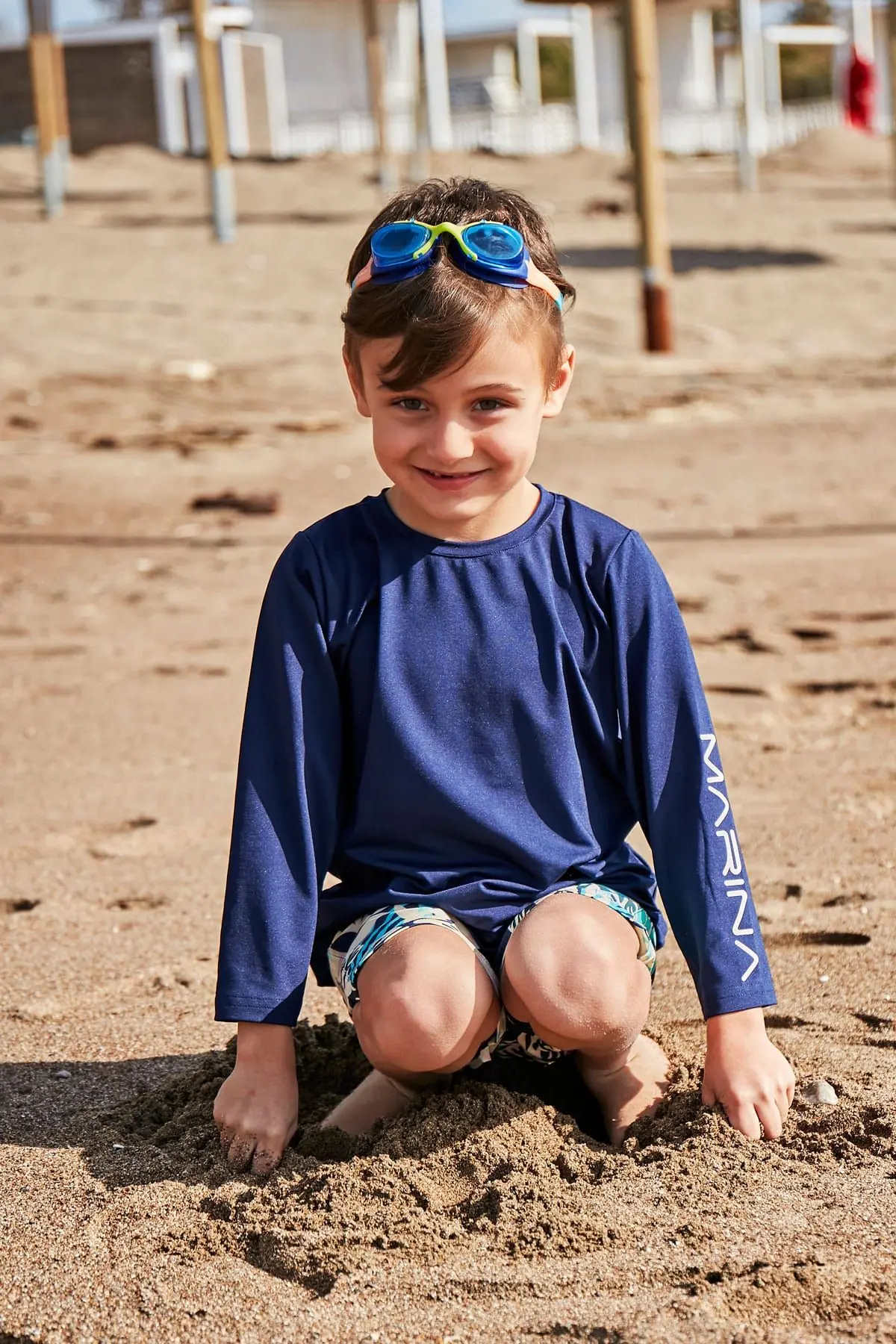 Lycra Navy Boys Swim Shirts T2451, photo 3