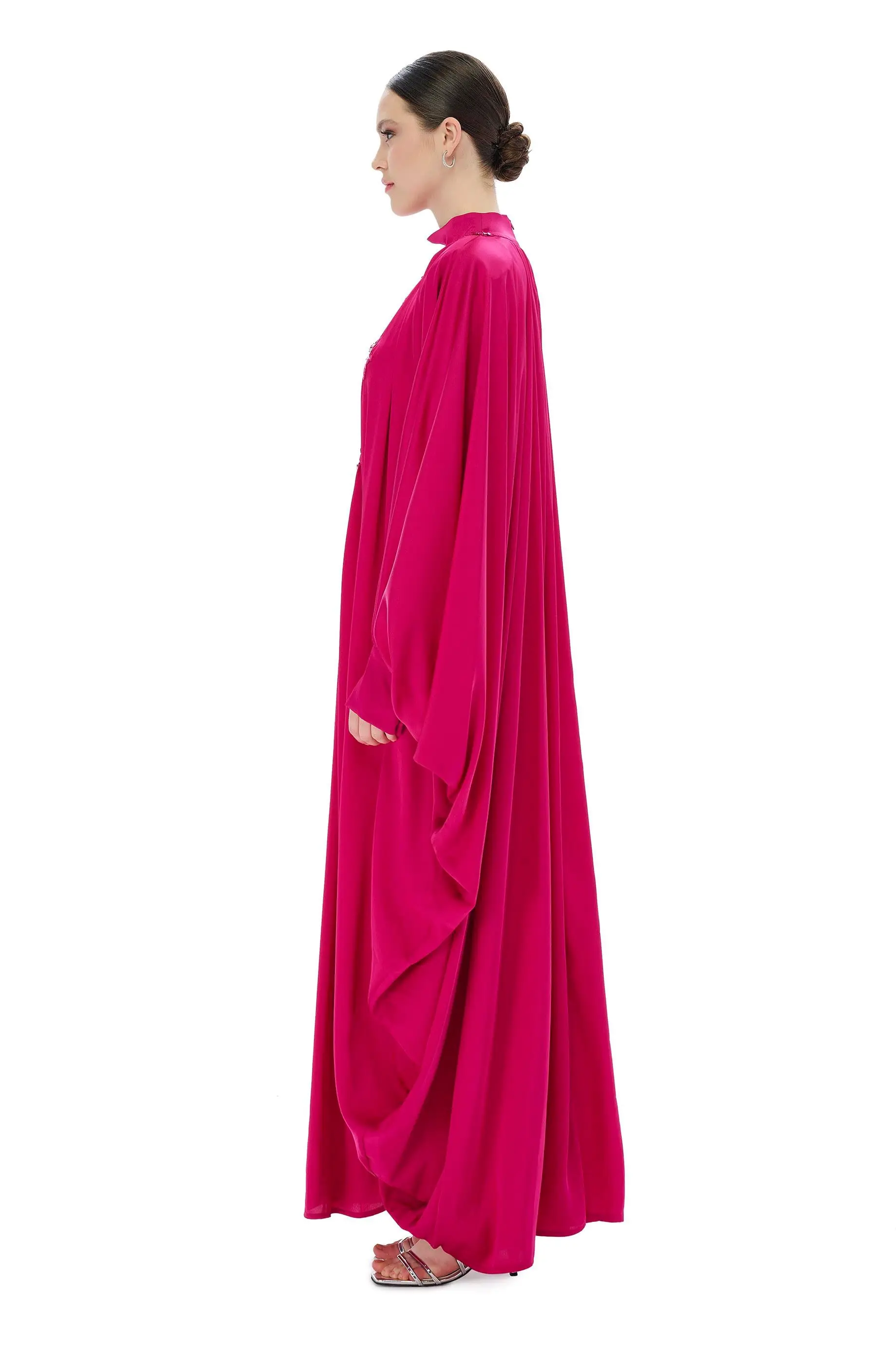 Aden Embellished Kaftan Dress – Fuchsia, photo 2