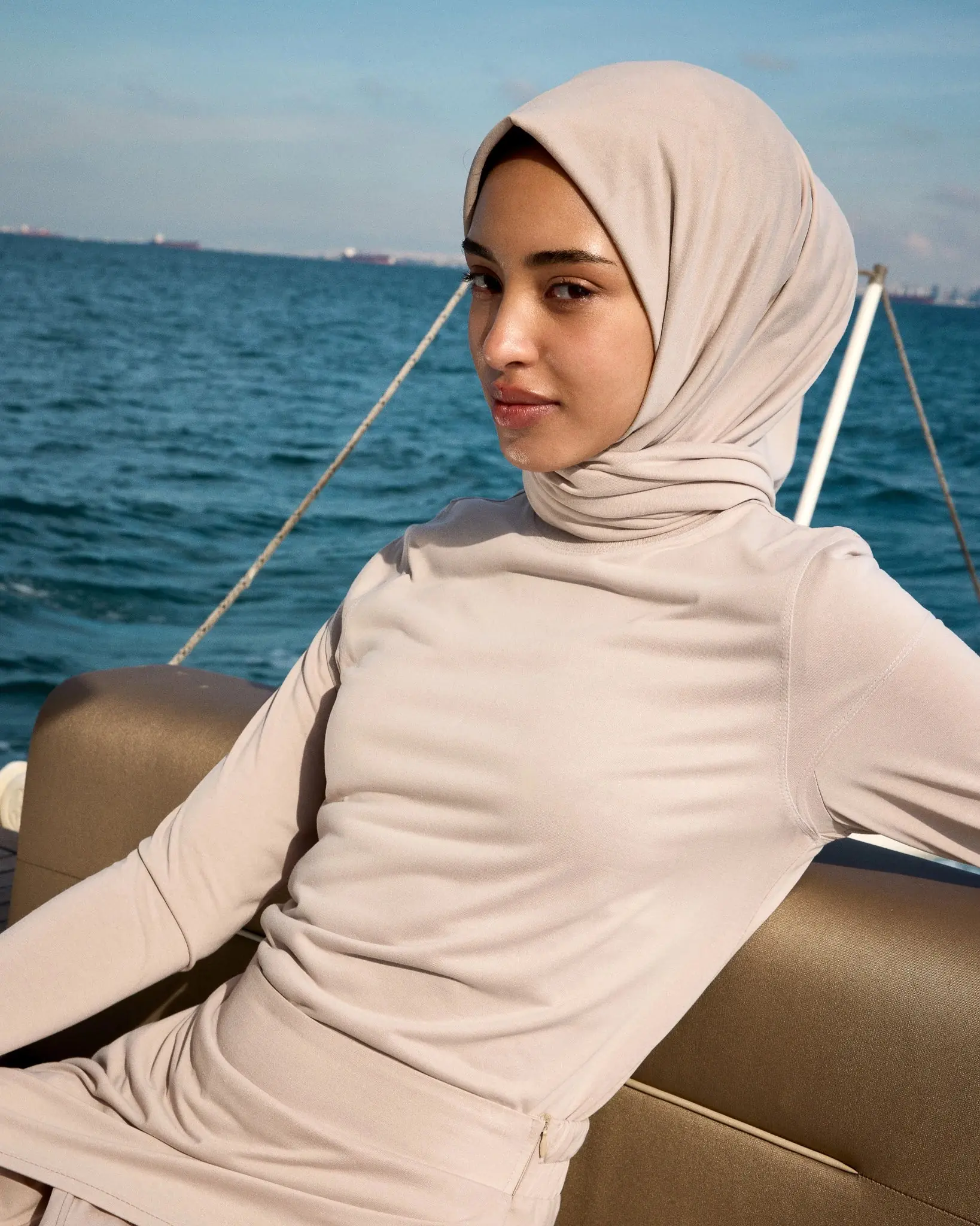Modal Kumaşlı Uzun Kollu Basic Üst - Çağla Yeşili, photo 4