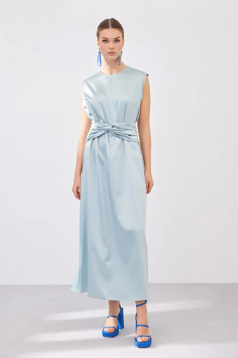Satin dress - Mint, photo 2