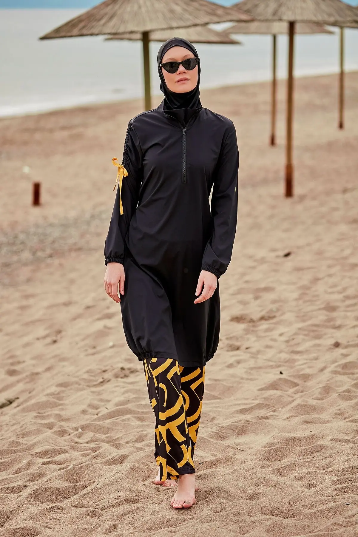 Woven Black Burkini Modest Swimwear M2431, photo 4