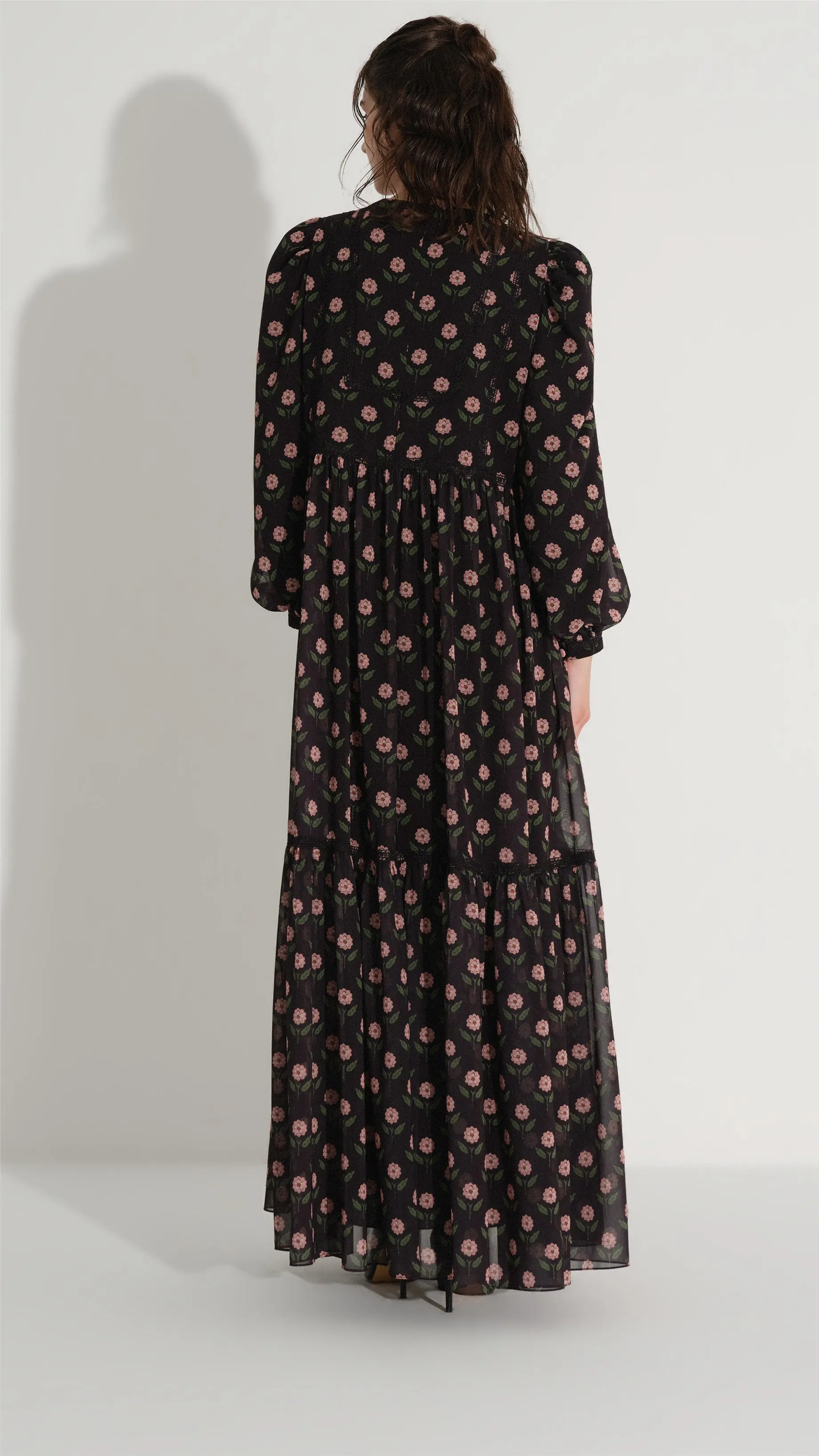 Fine Lace Trim Dress – Black, photo 6