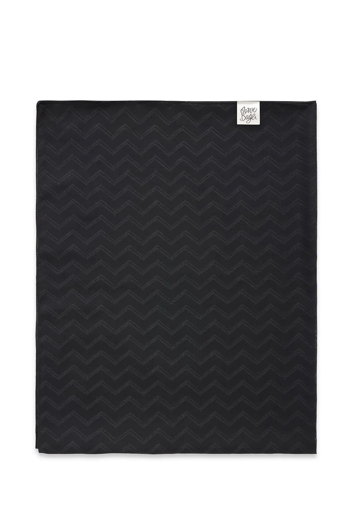 NOA SOFT Zigzag Pattern Shawl – Black, photo 5