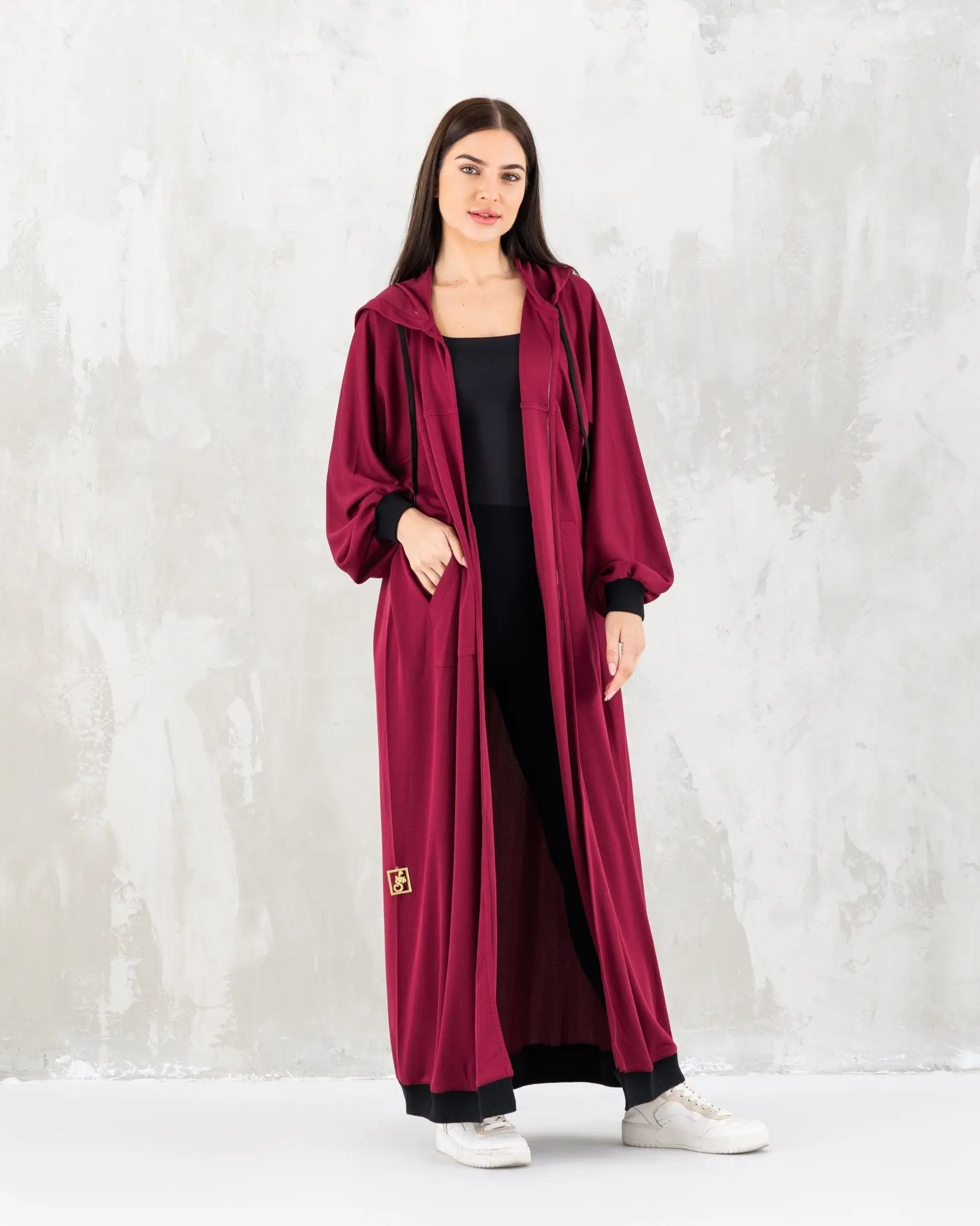 Maroon Hoodie sporty wear
