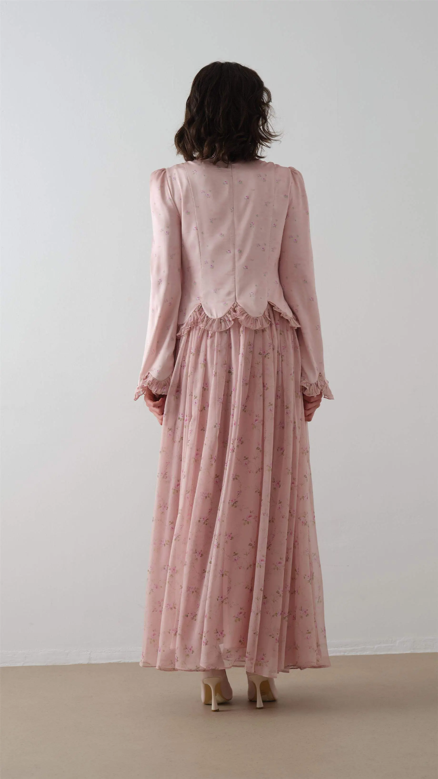 Bow-Neck Floral Dress – Pink, photo 5