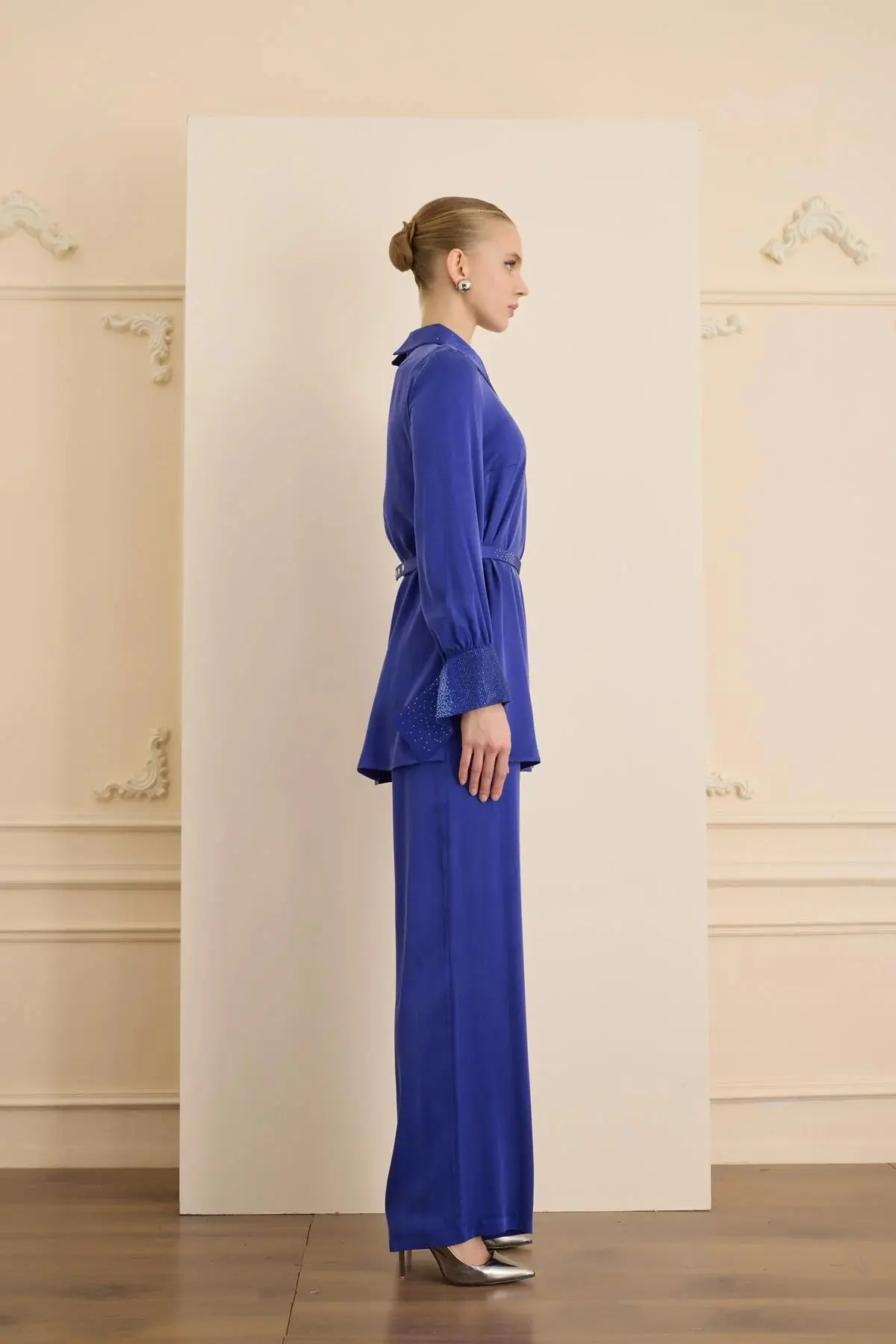 Splendid Embellished Collar Blouse – Sax Blue, photo 4