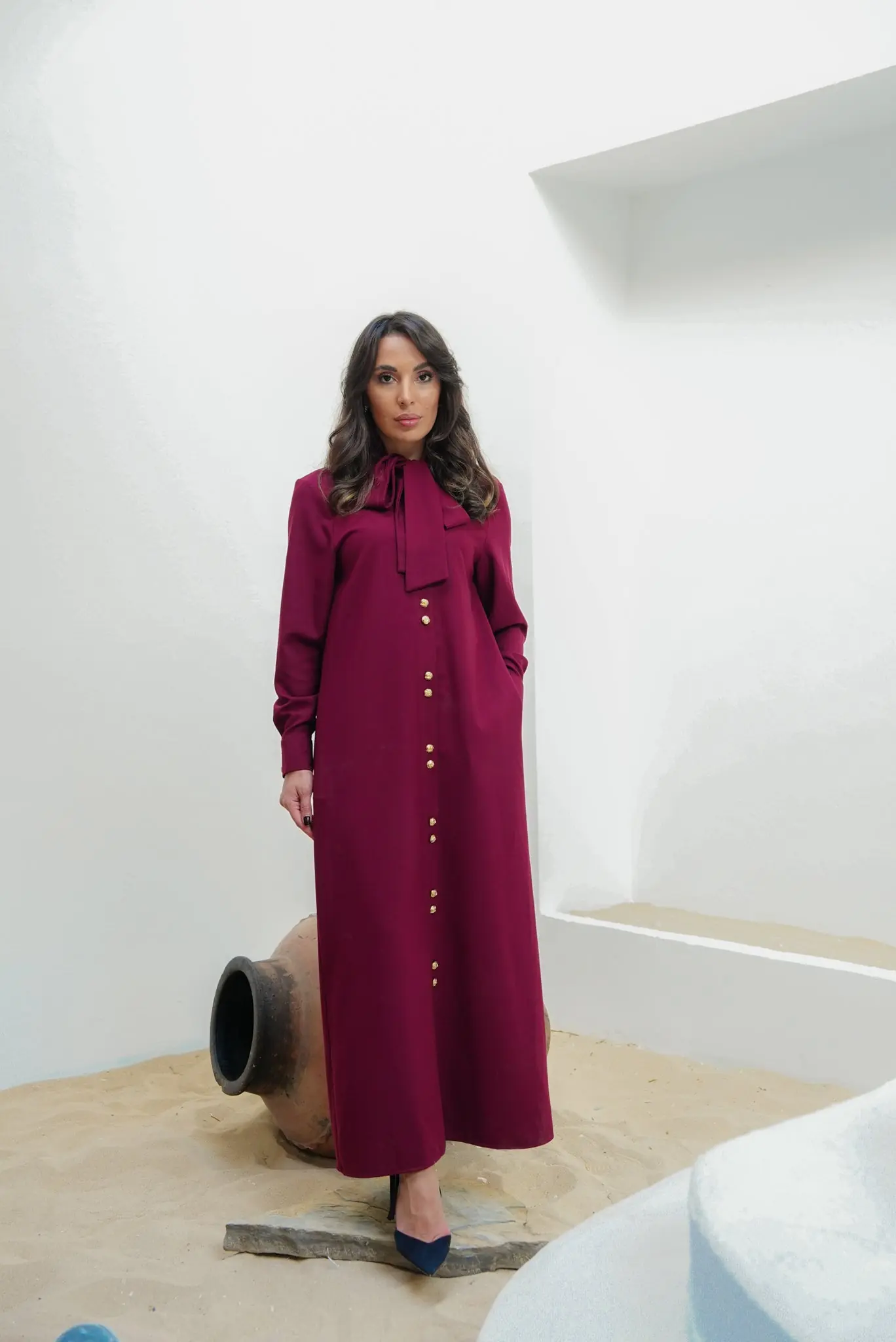 Mina Shirt Dress – Bordeaux, photo 8