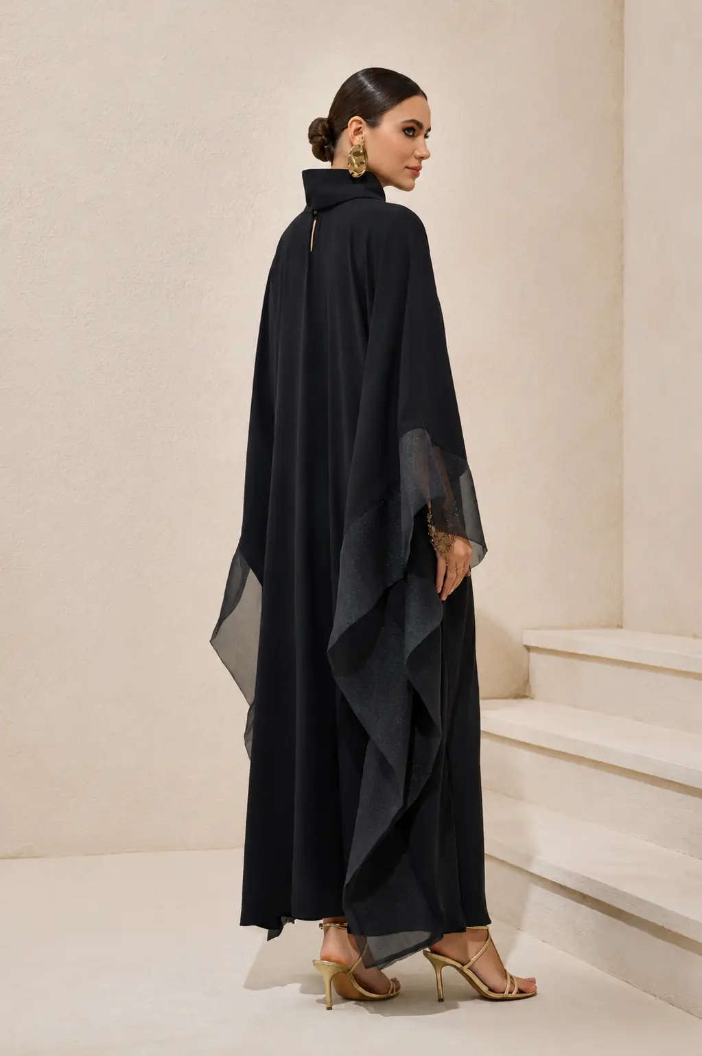Essa Kaftan Dress – Black, photo 3