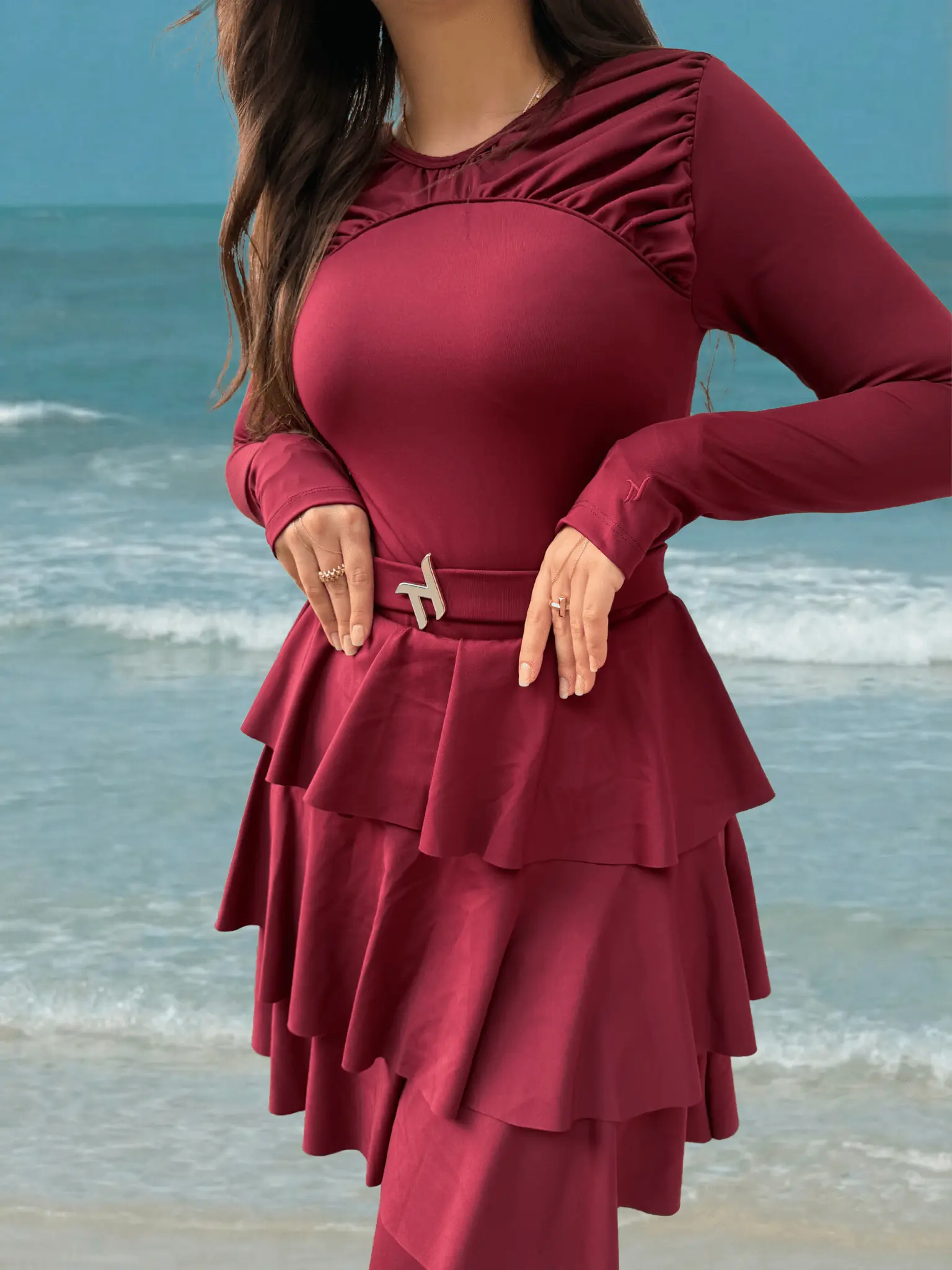 Muse Swim Dress – Cherry, photo 2
