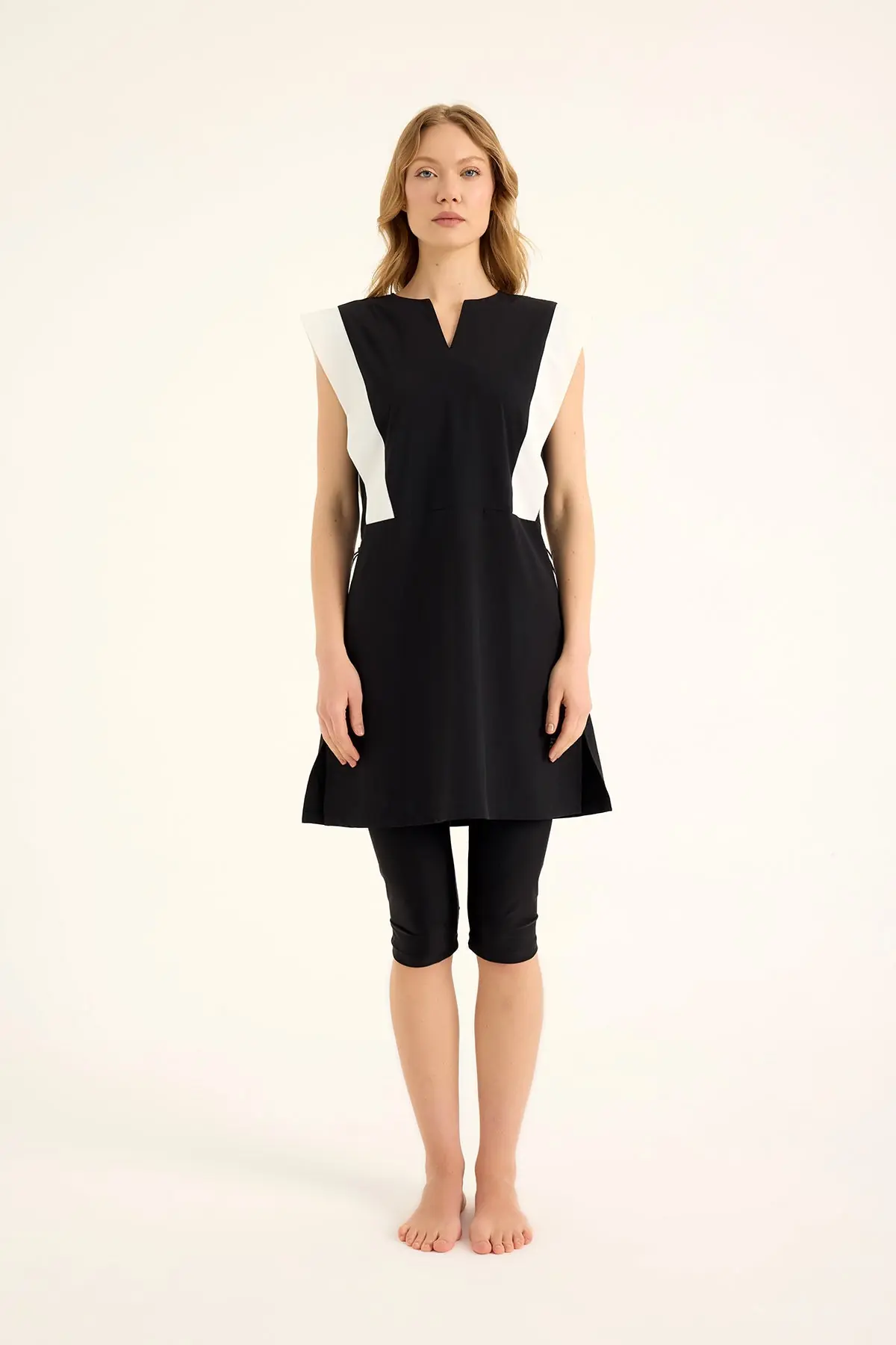 Marina Modest Half-Coverage Swimsuit - Black, photo 6