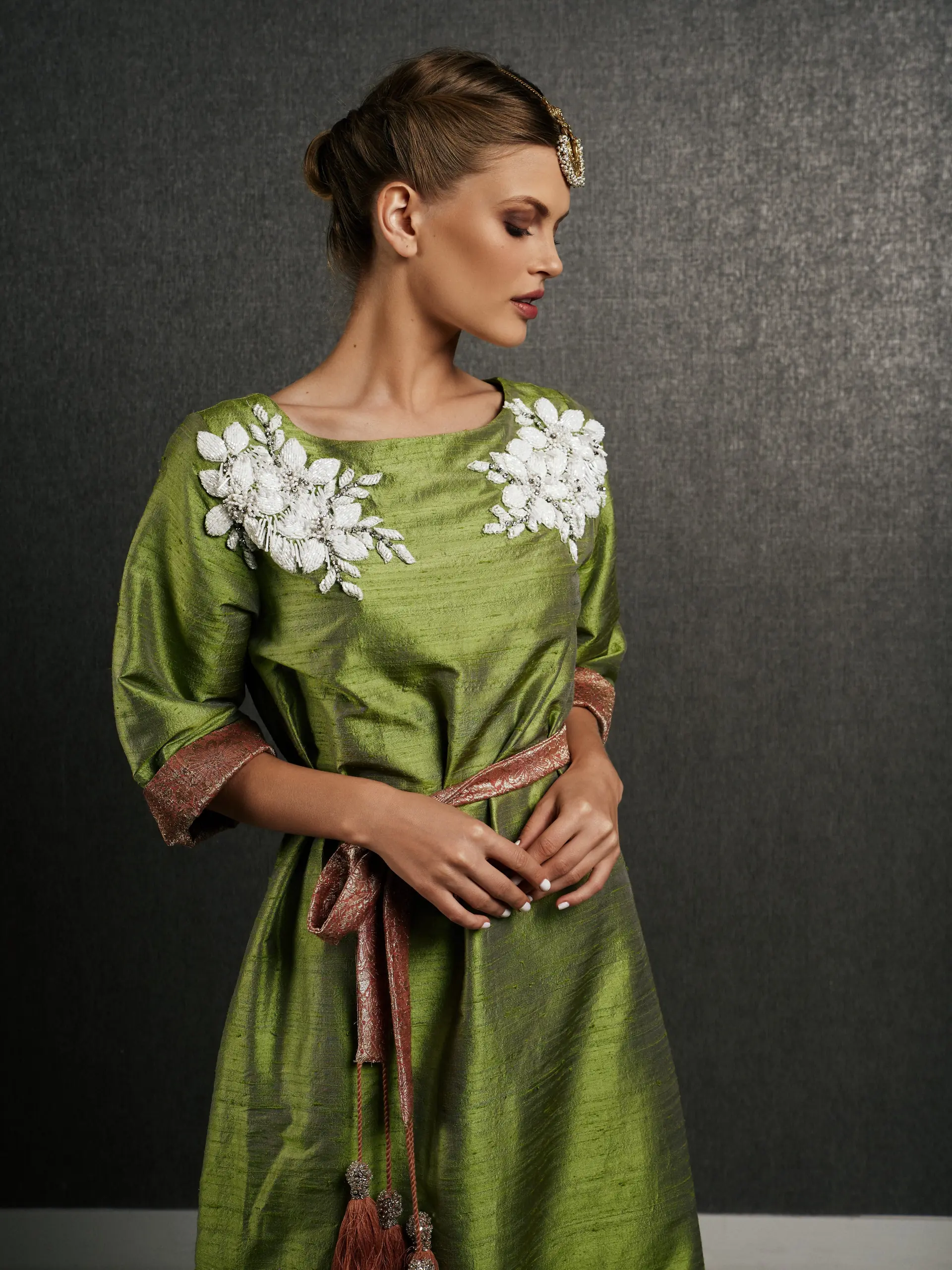 Mays Maharani Kaftan in Olive, photo 4