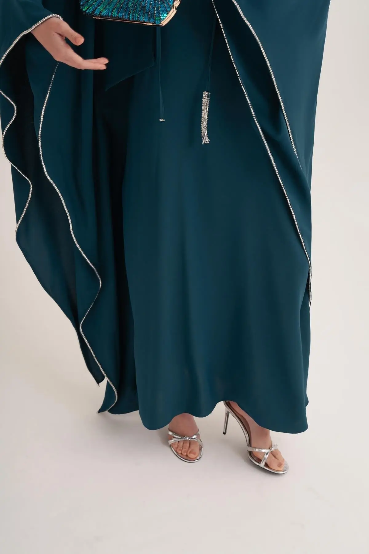 Lilah Evening Kaftan – Petrol Blue, photo 3