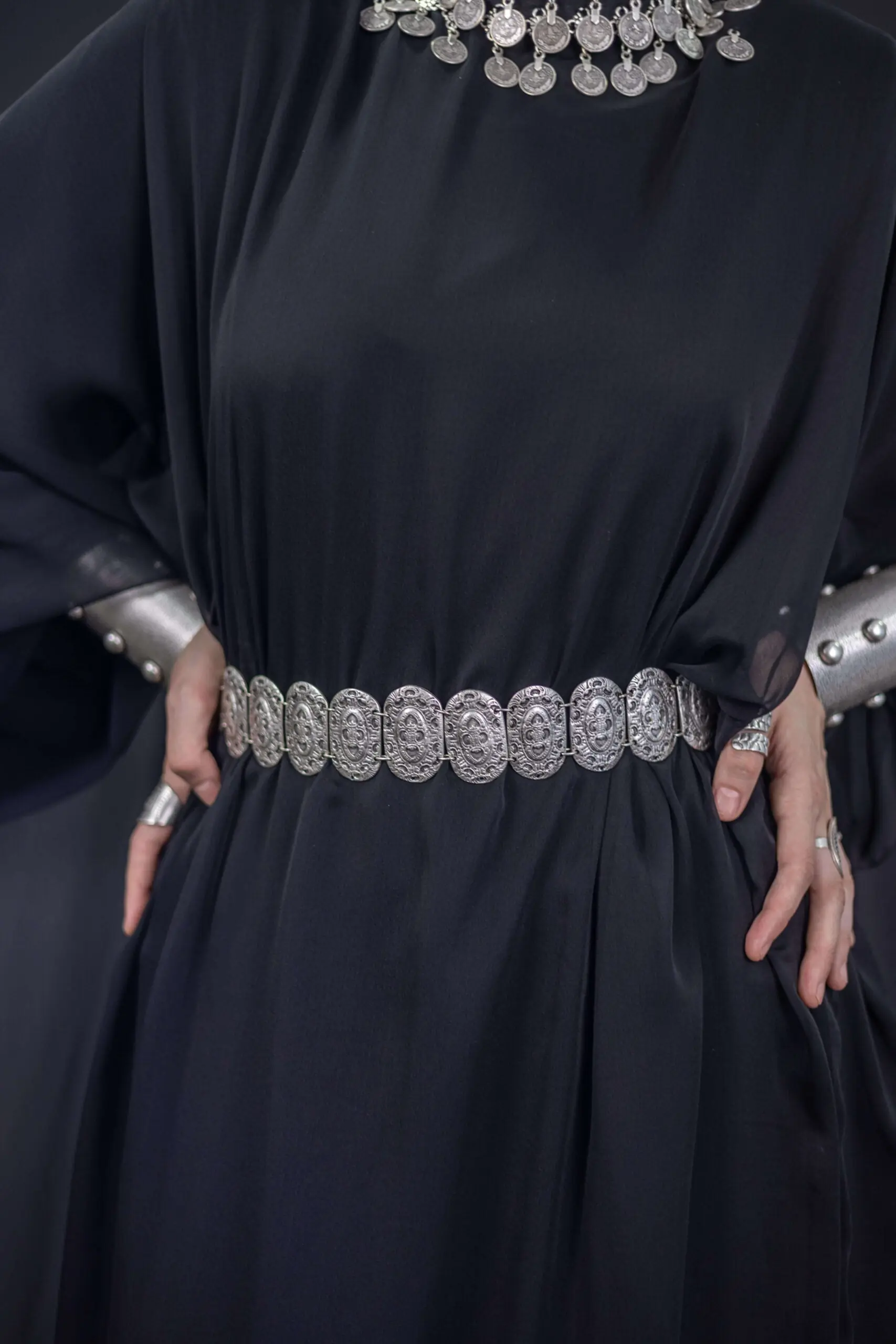 Grace Ethno Embellished Abaya – Black, photo 4