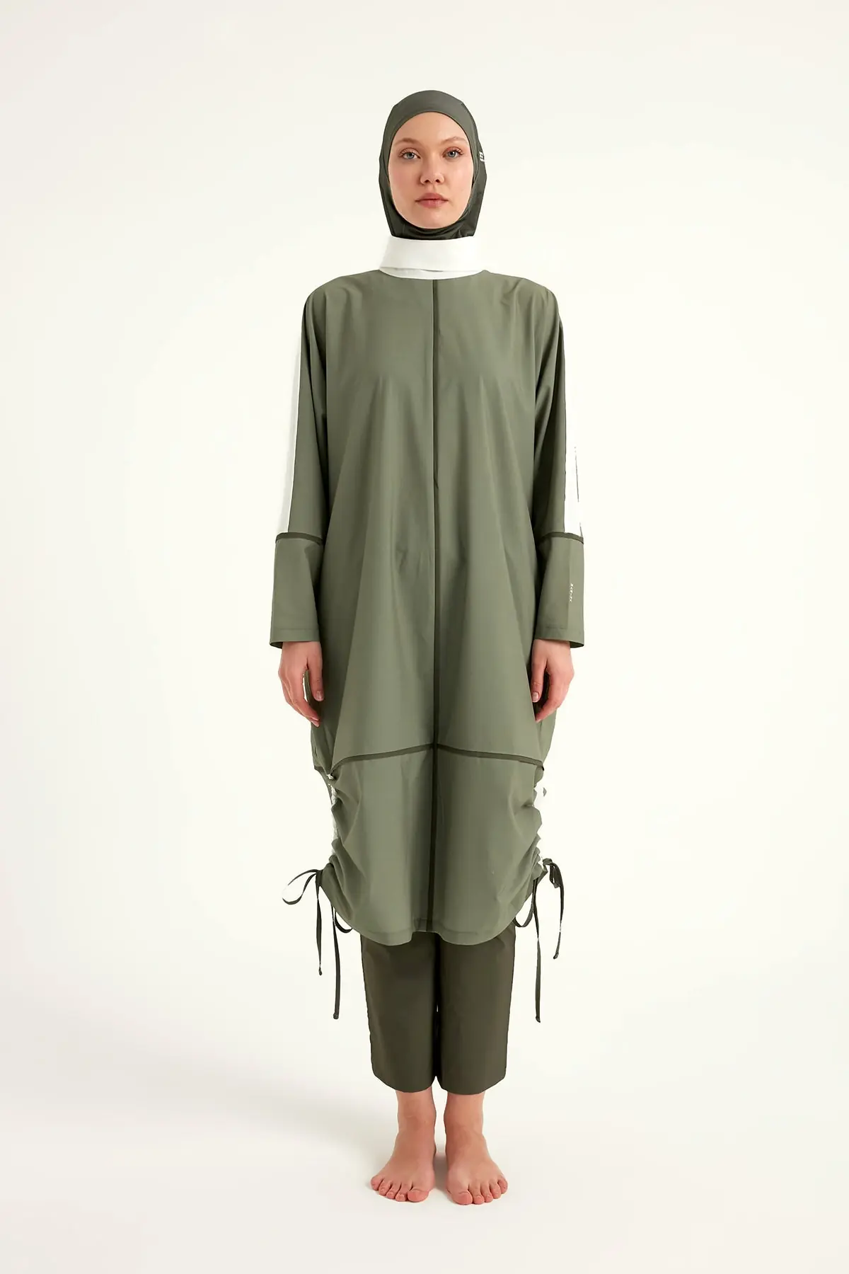 Modest Full Coverage Swimsuit – Khaki, photo 5