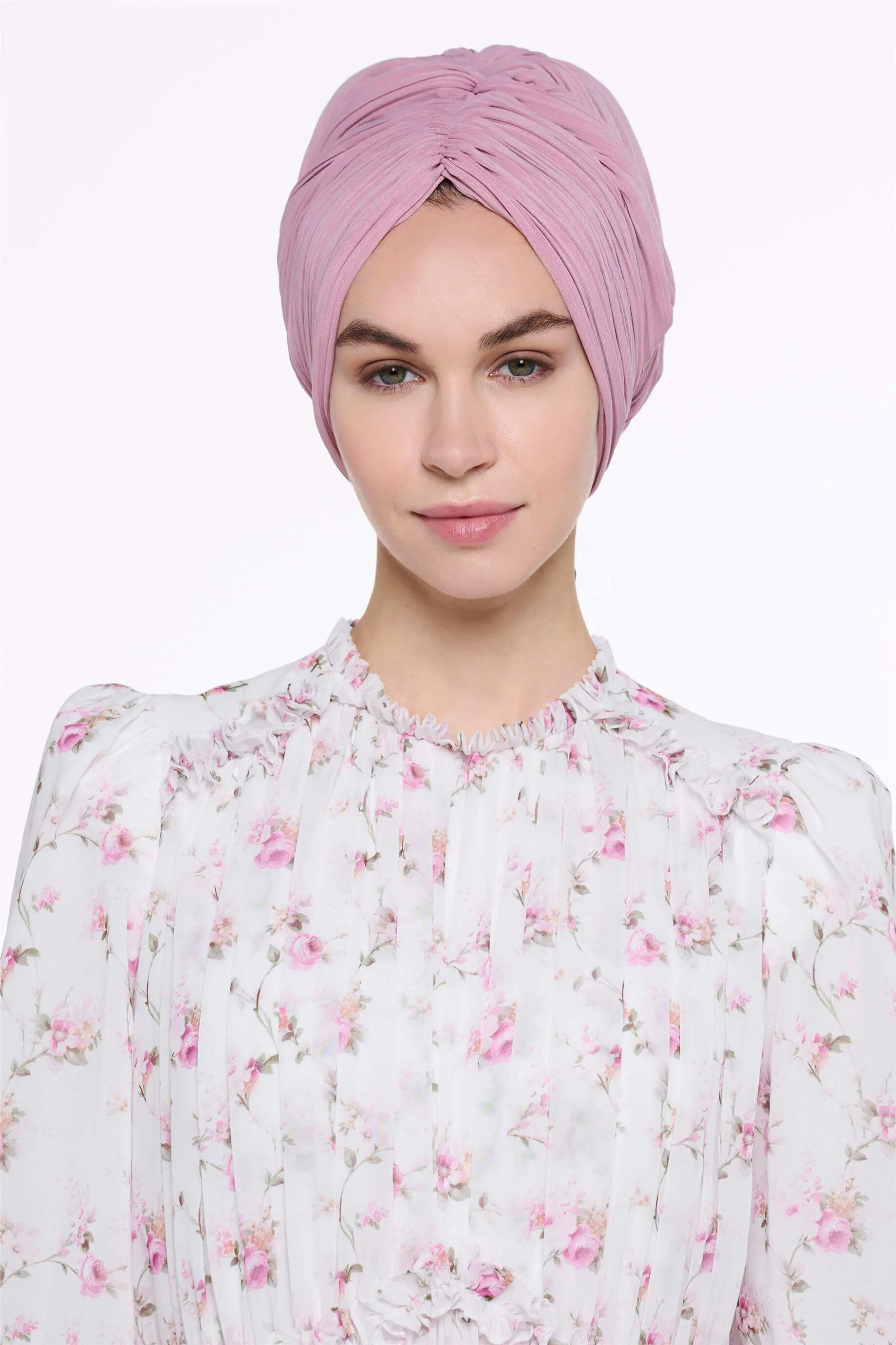 Cross-Wrap Bonnet – Dusty Rose