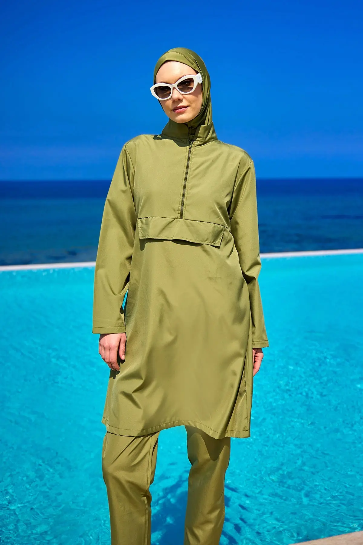 Andalus Green Full Coverage Burkini Set for Women A2503-5, photo 2