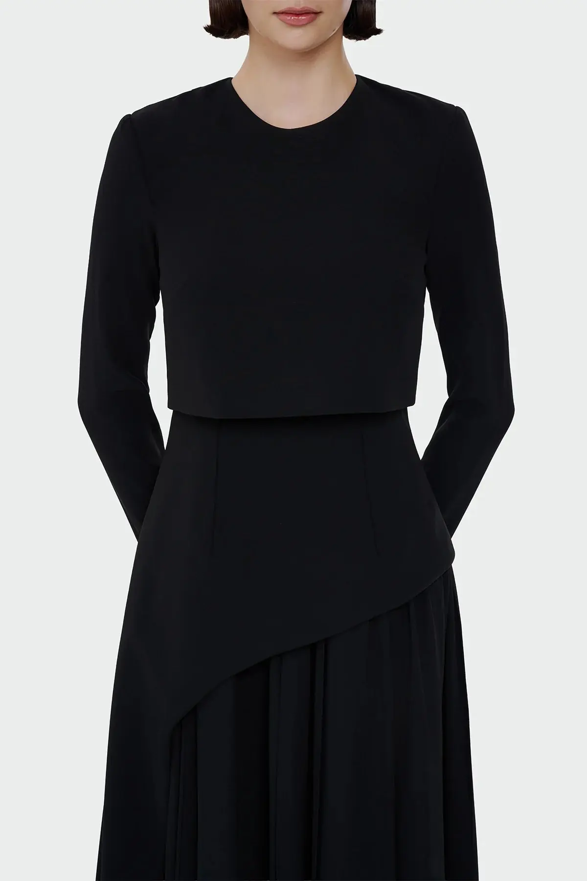 Layered Maxi Evening Dress – Black, photo 2