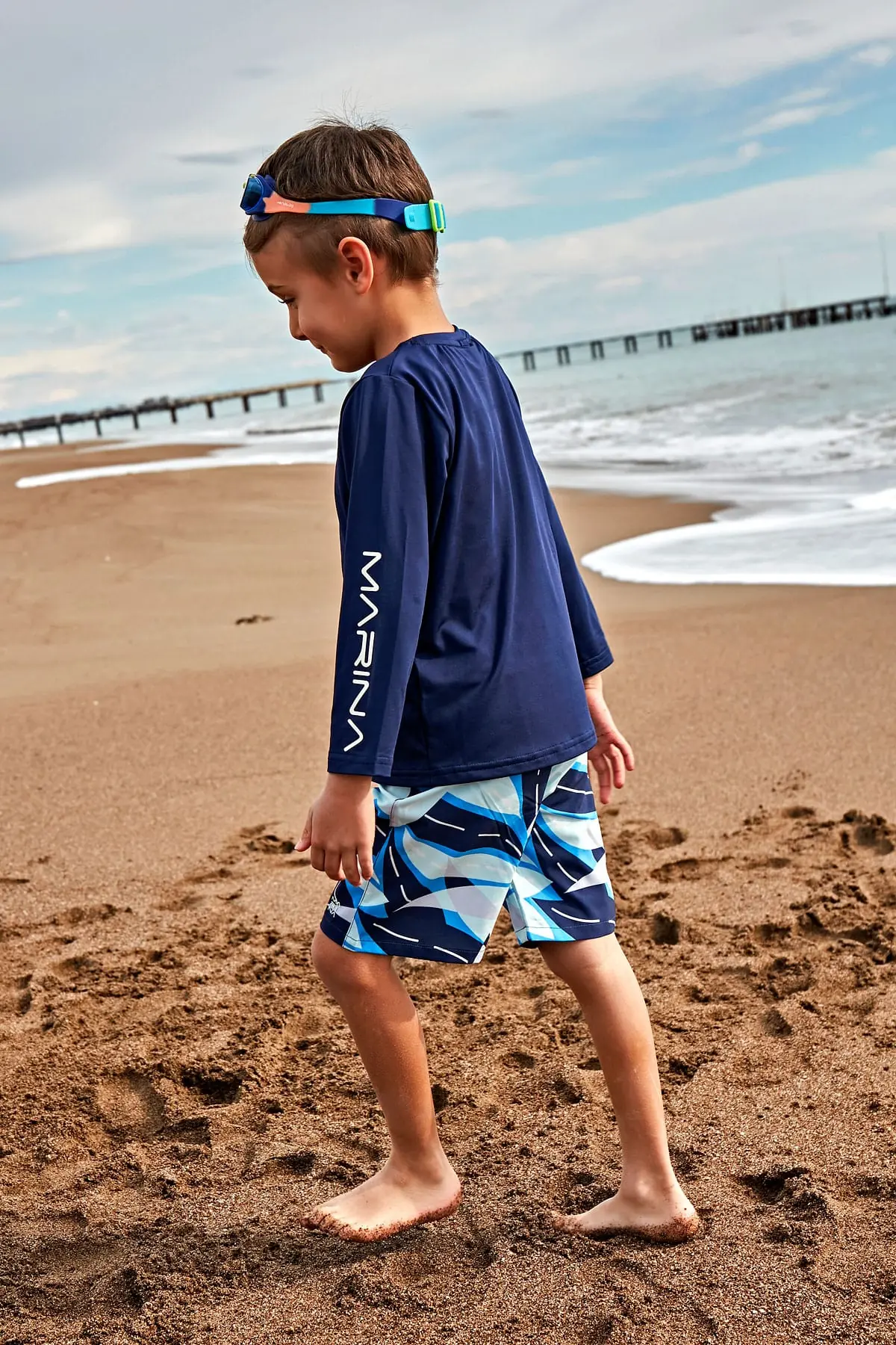 Woven Navy Boys Shorts B2436, photo 4