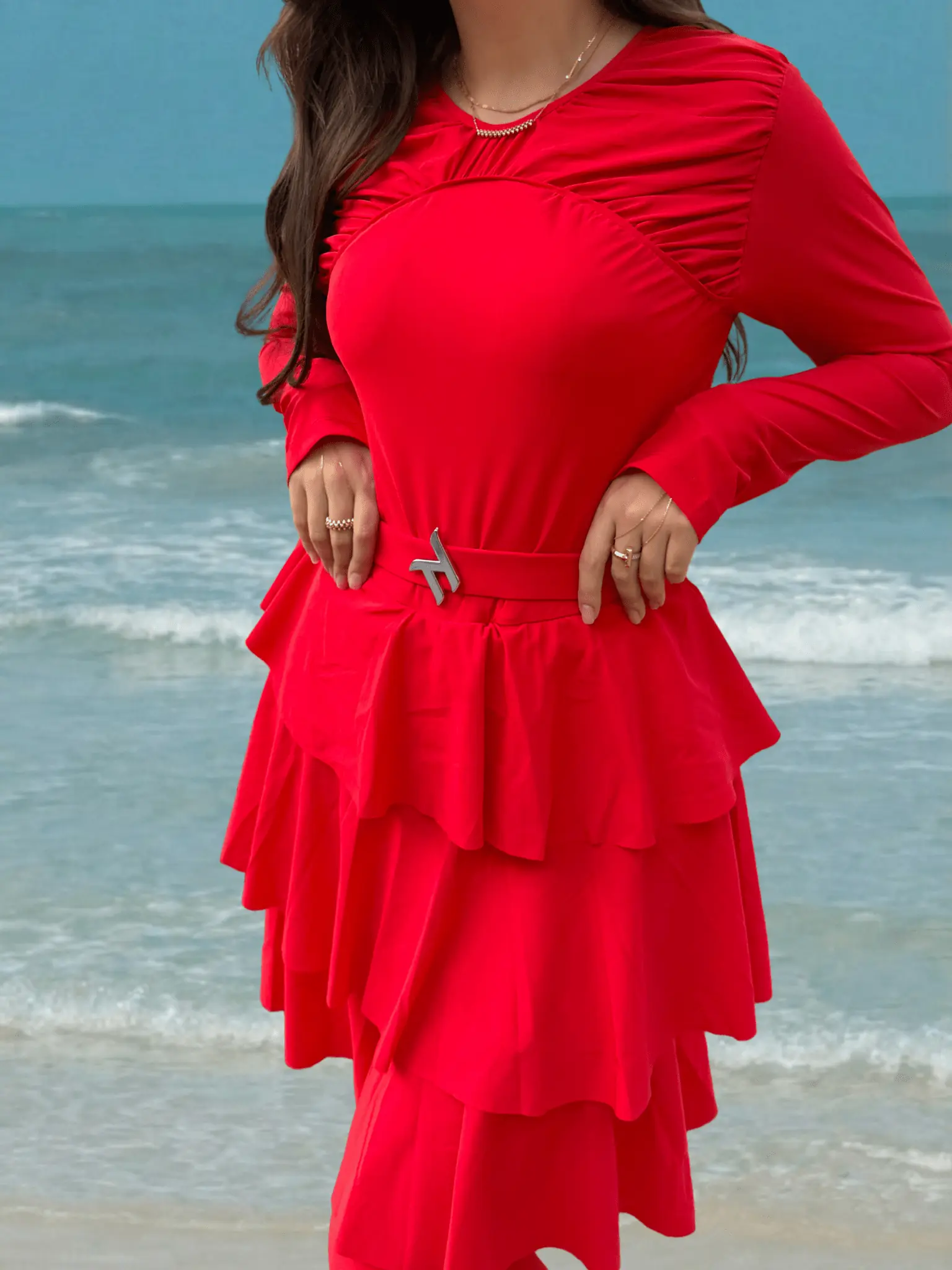 Muse Swim Dress – Scarlet Red, photo 4