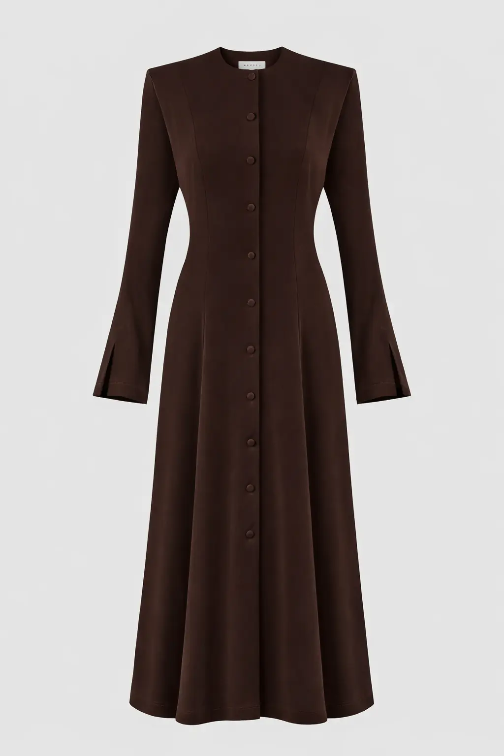 Tencel Maxi Dress With Back Tie – Brown