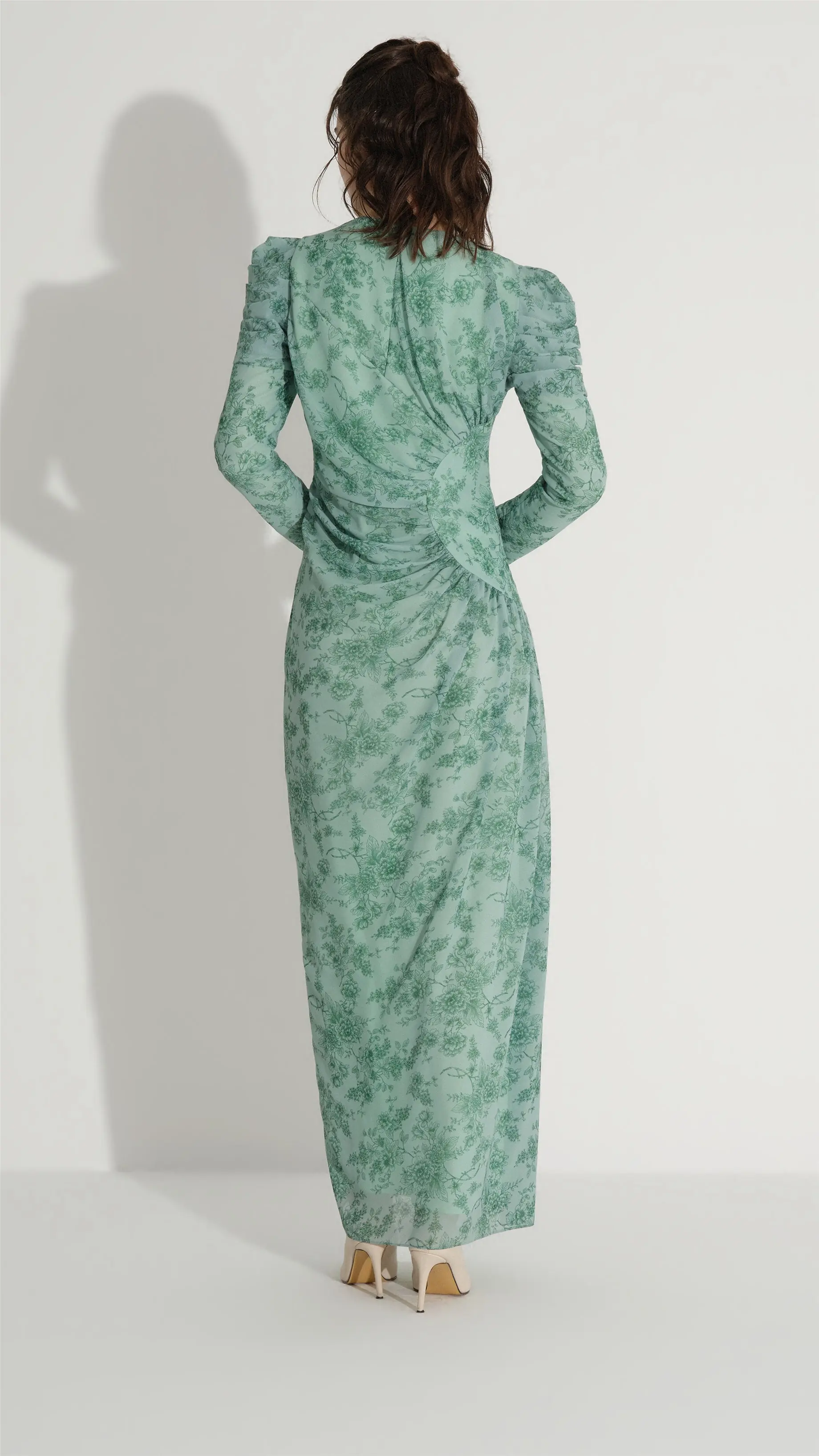 Side Ruched Dress – Green, photo 5
