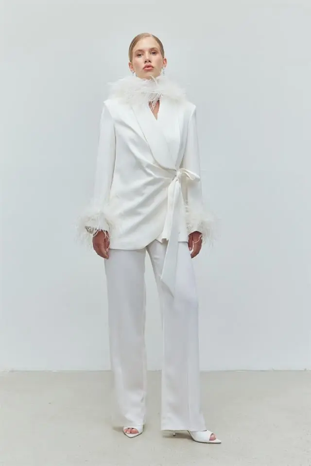 Feather Grace Silk Set – White, photo 2