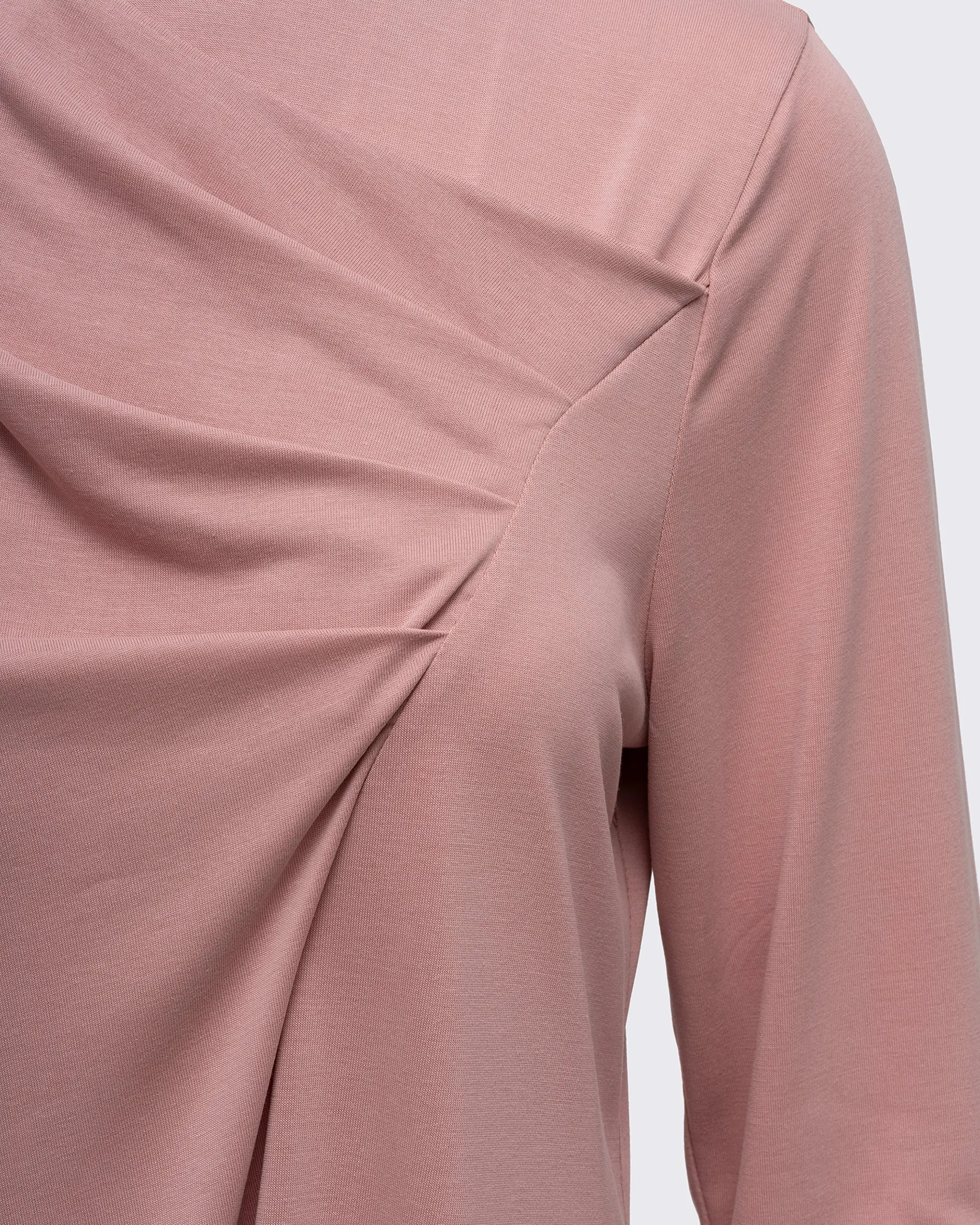 Drape Detaylı Modal Tunik - Pudra, photo 2