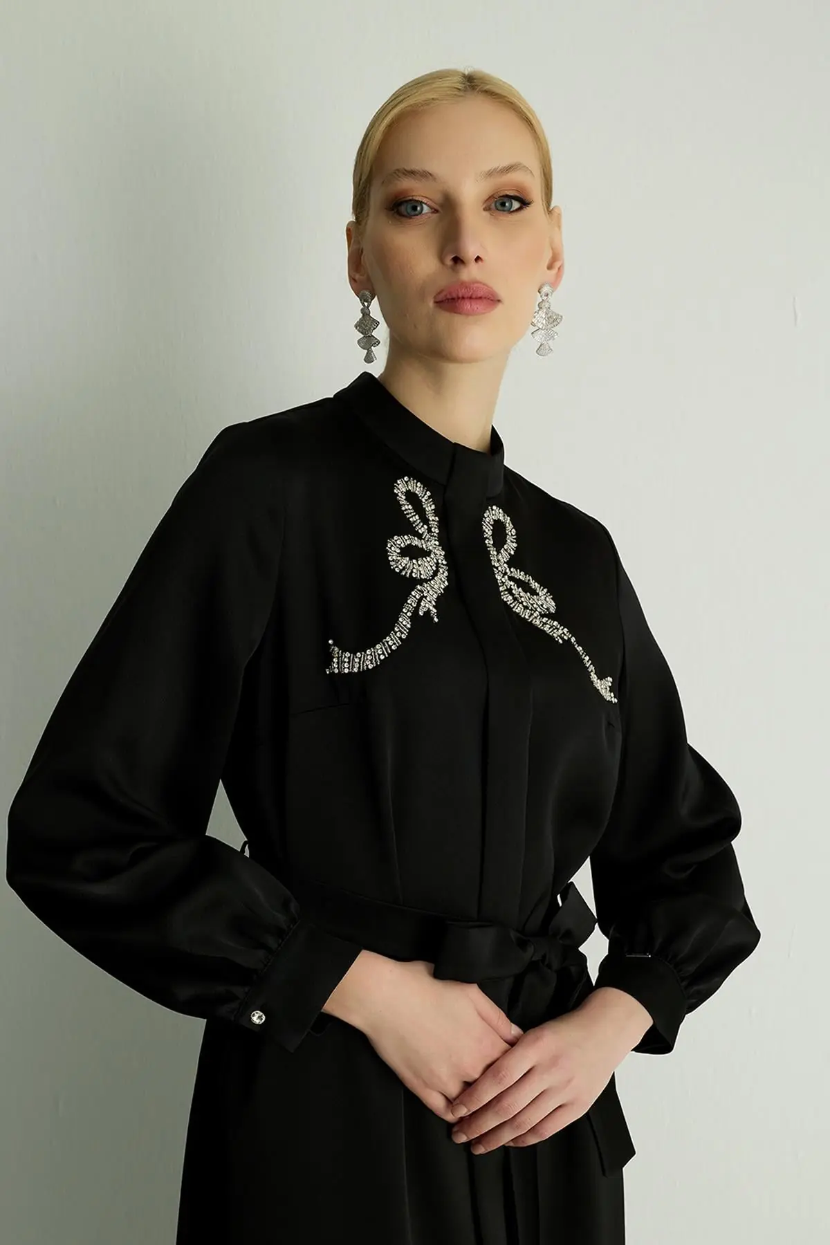 Ribbon Dress — Black, photo 3
