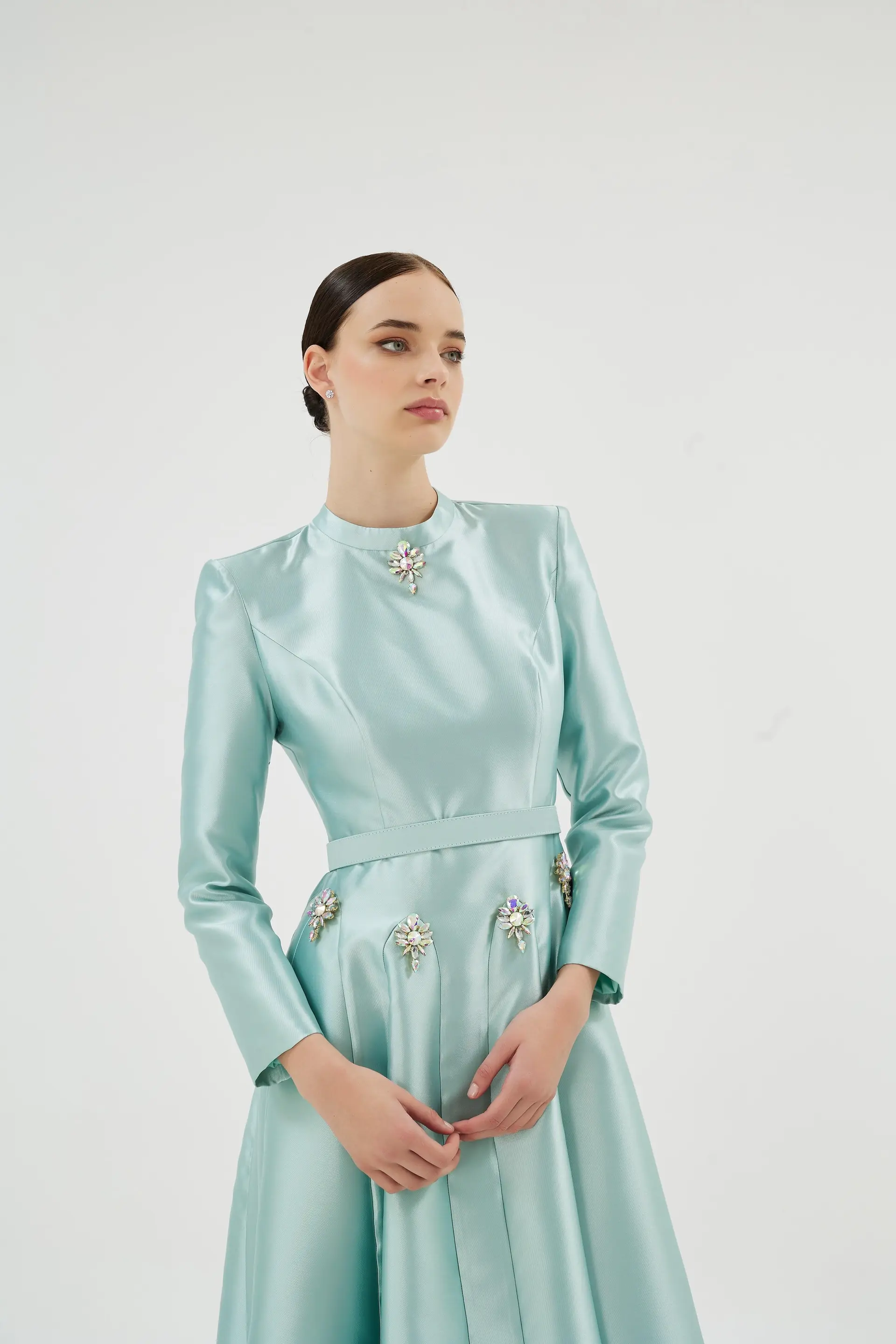 Scarlet Crystal Detail Dress – Mint, photo 2