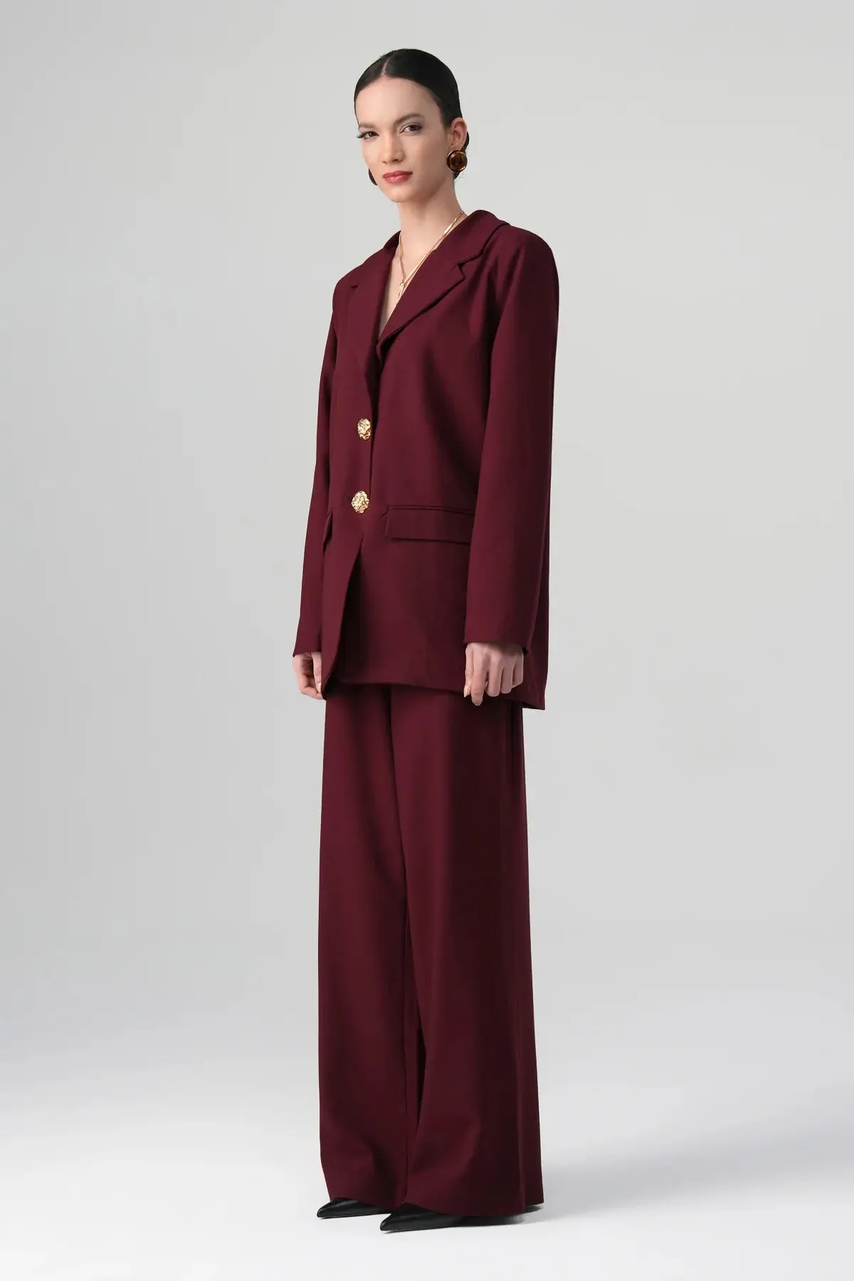 Aren Modal Suit Set – Bordeaux, photo 6
