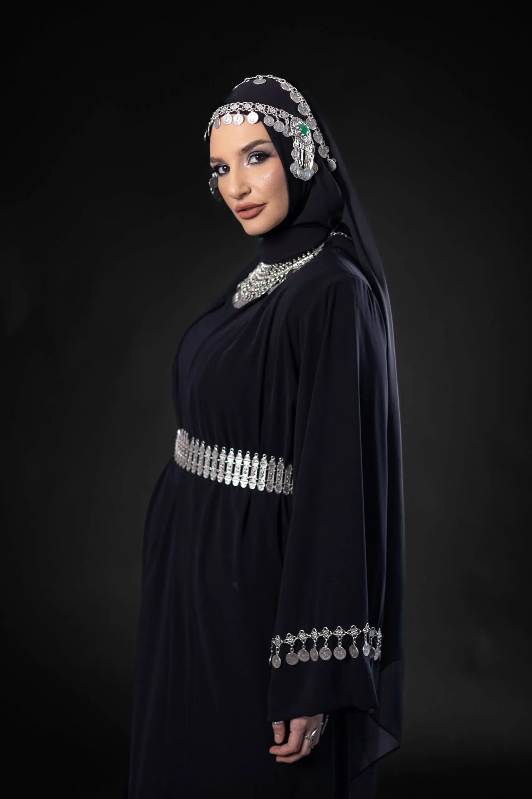 Charisma Ethno Silk Abaya – Black, photo 4