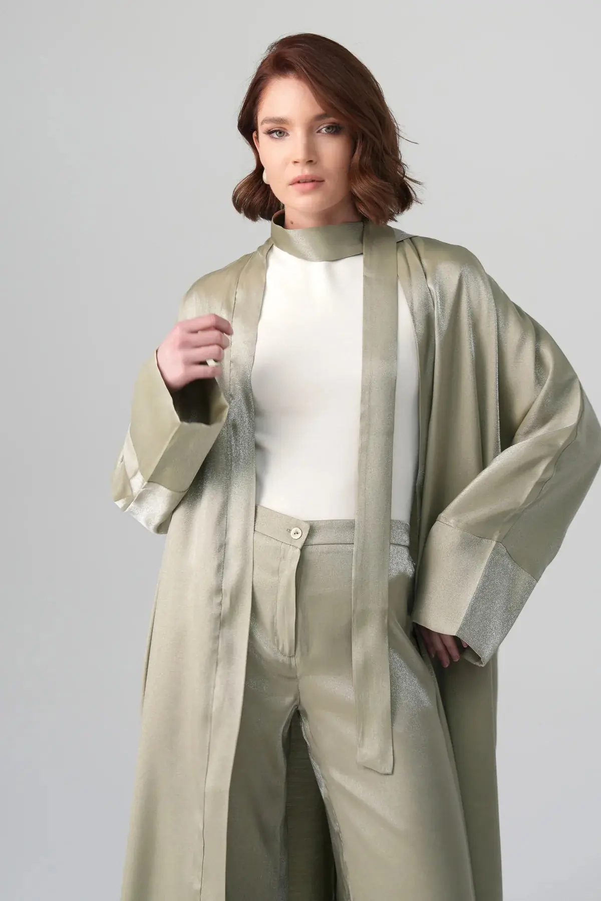 Sorelle Metallic Abaya - Green, photo 3