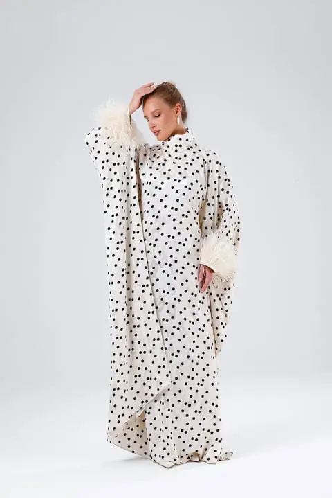 Polka Kaftan – Cream, photo 2