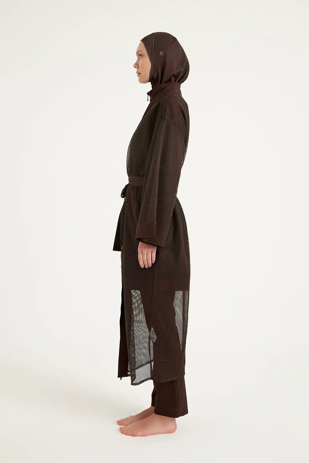 Brown Modest Full Coverage Mesh Kimono – Marina P2501-4, photo 7