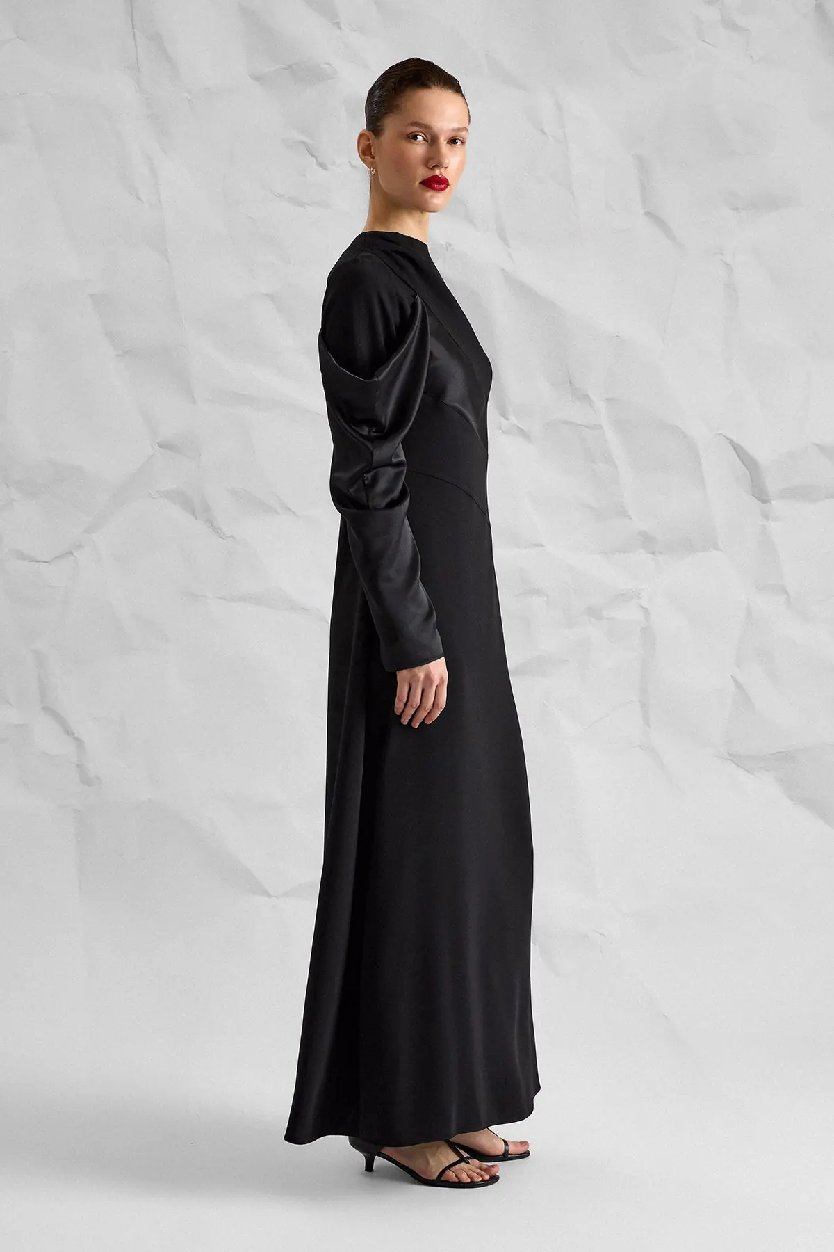 Majesté Atelier No. 07 Draped Maxi Dress - Black, photo 3
