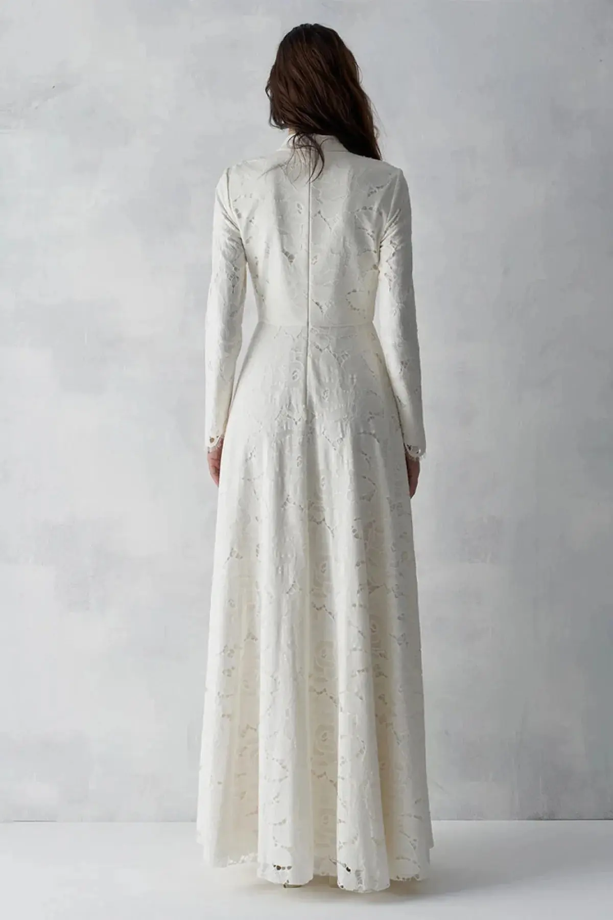 Embellished Lace Panel Evening Gown – Ivory, photo 5