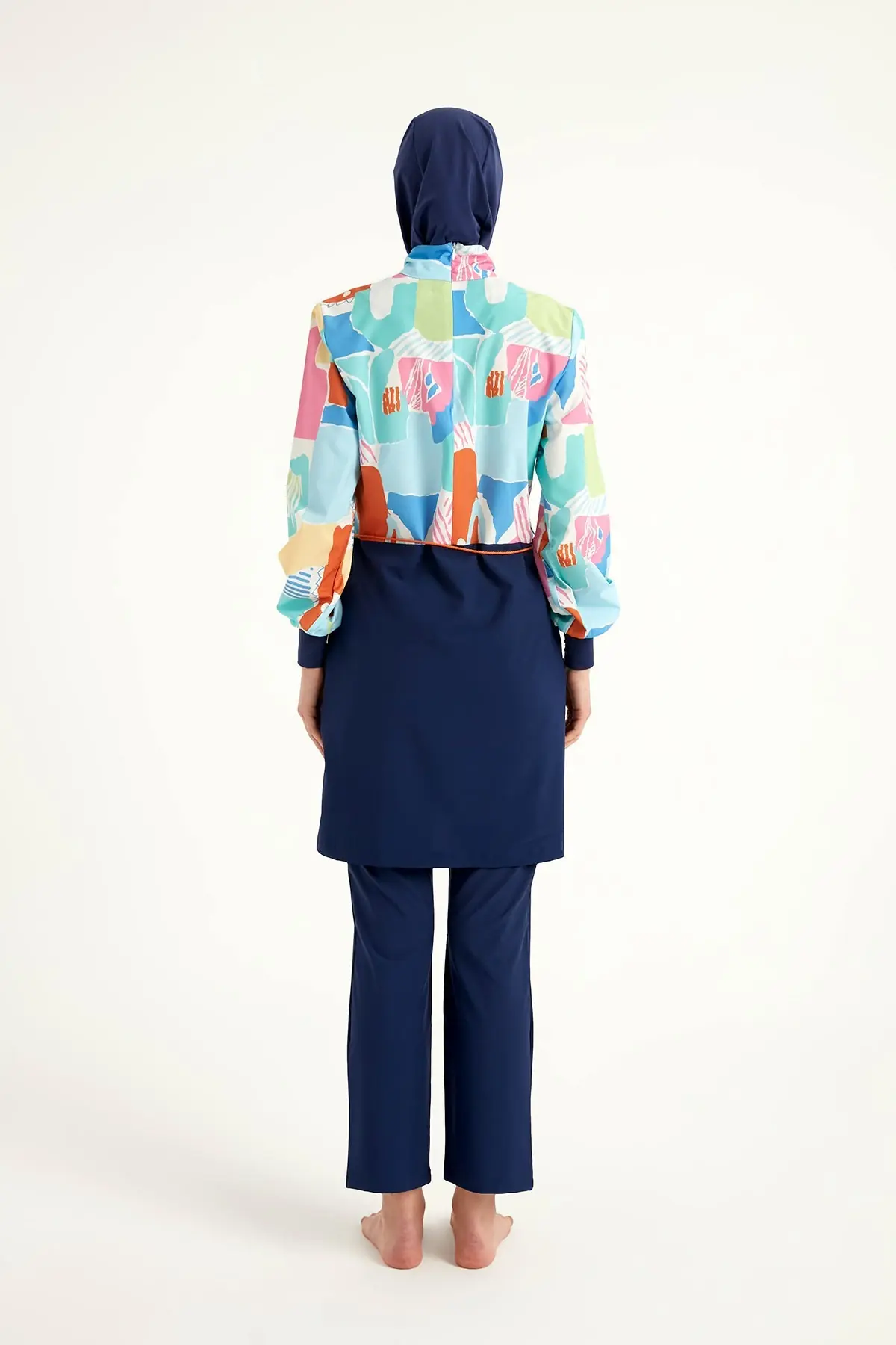 Navy Blue Full Coverage Islamic Swimwear Burkini Set M2511, photo 6