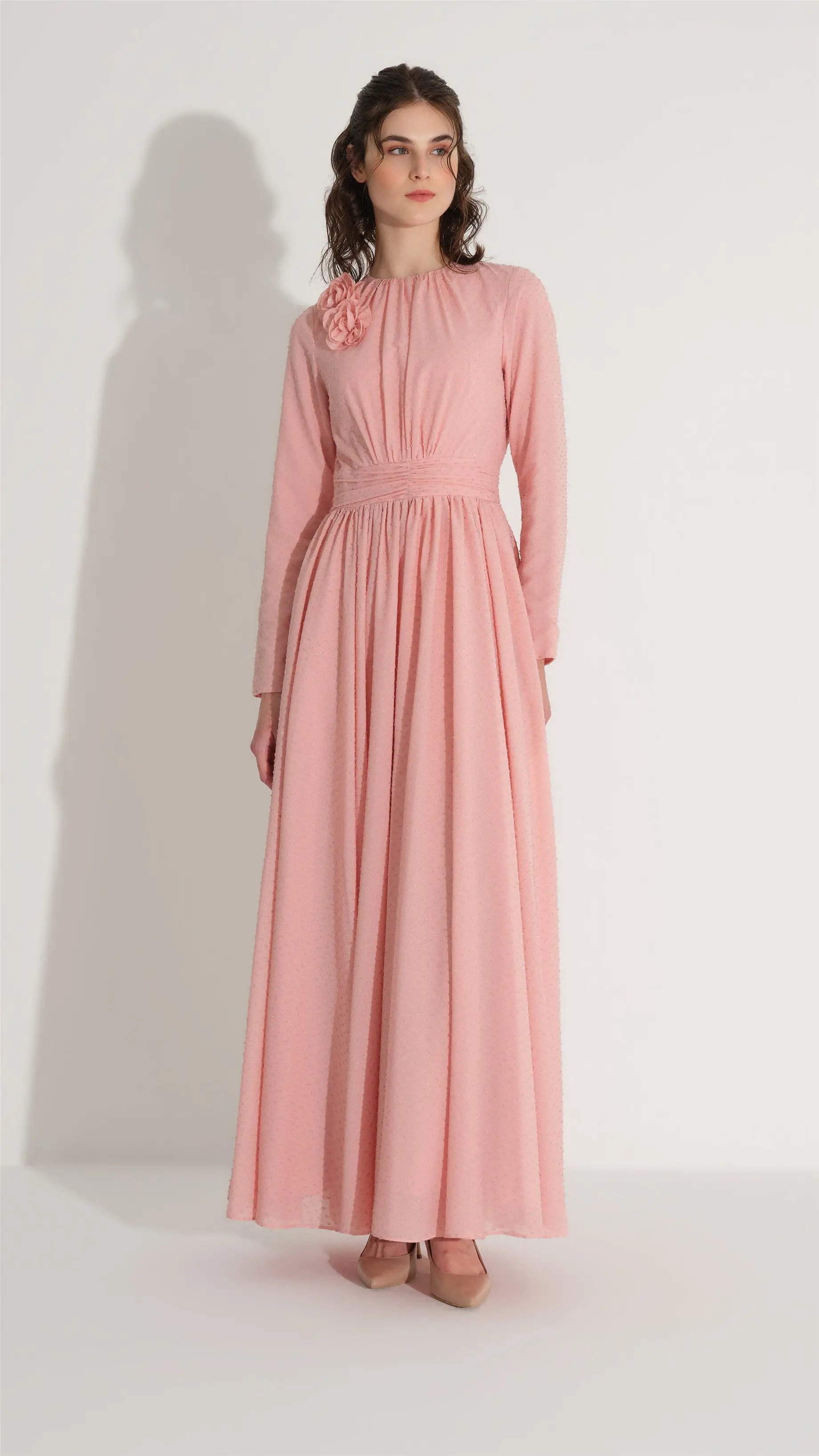 Floral Detail Glitter Dress – Pink, photo 6