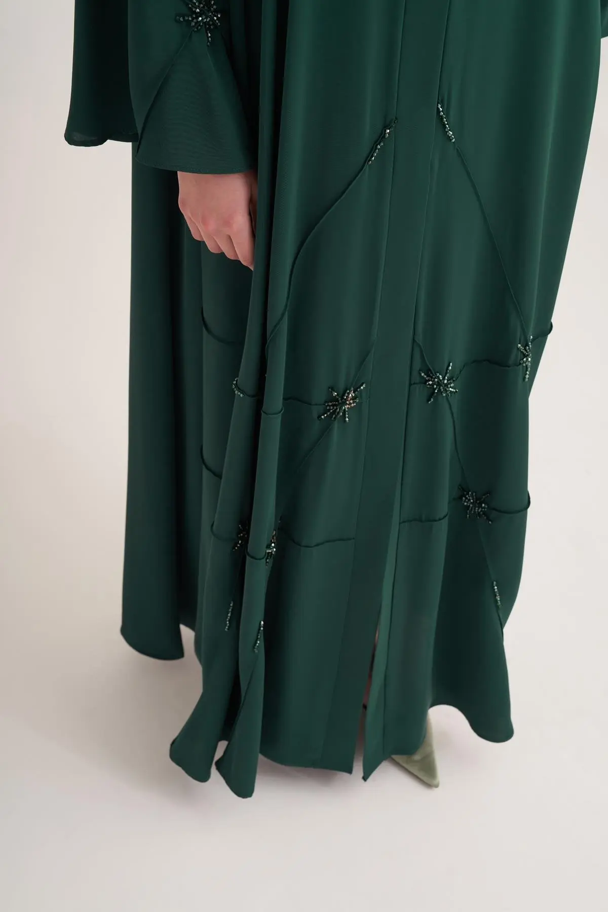 Classic Stone Abaya & Scarf – Green, photo 3