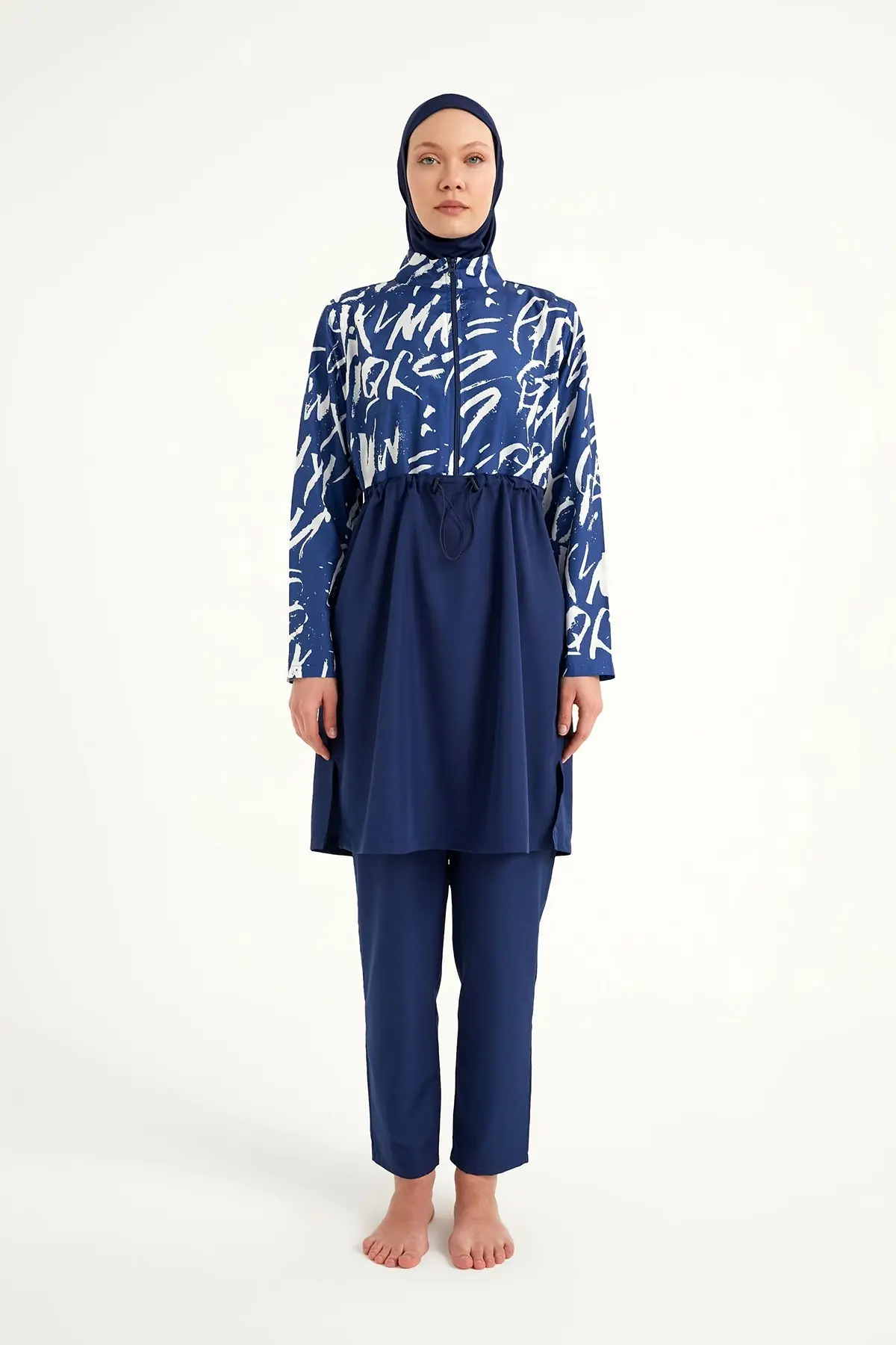 Navy Blue Full Coverage Modest Swimwear Set R2502, photo 5