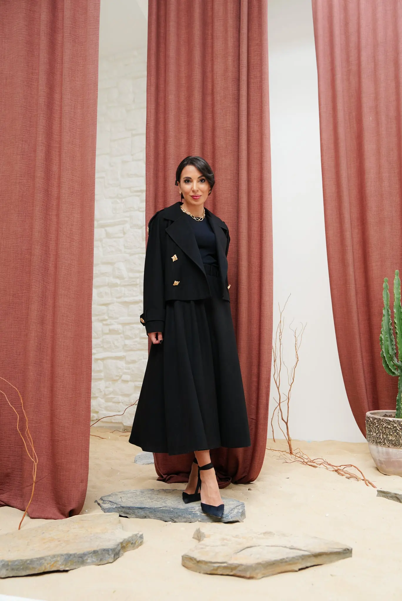 Sare Mini Trench Set – Black, photo 5