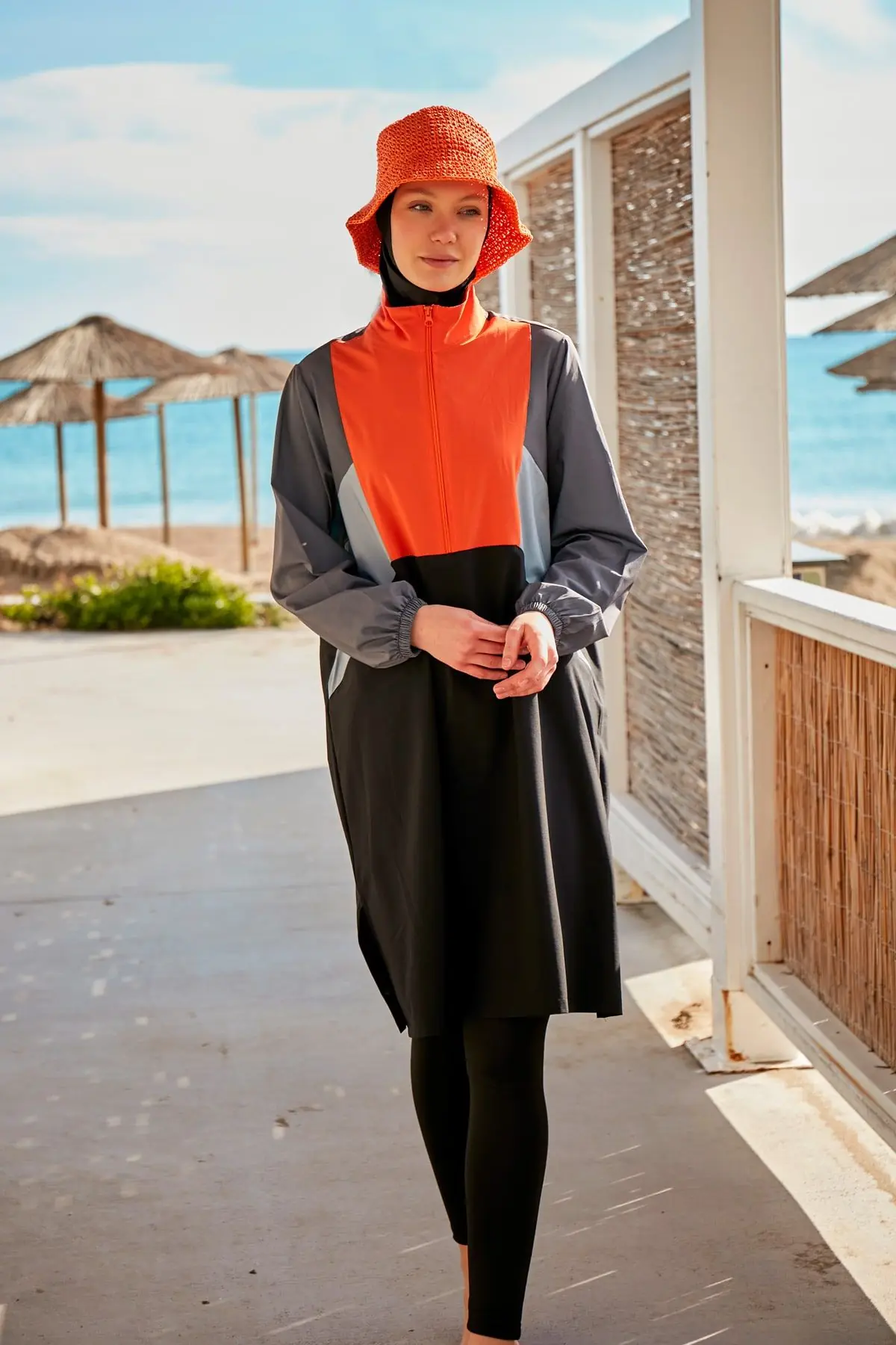 Woven Black Burkini Modest Swimwear M2430, photo 5