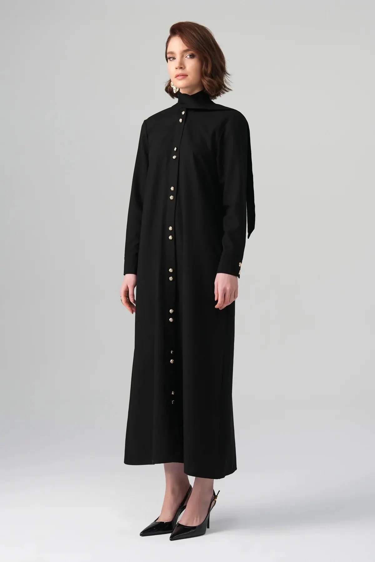 Mina Shirt Dress – Black, photo 3