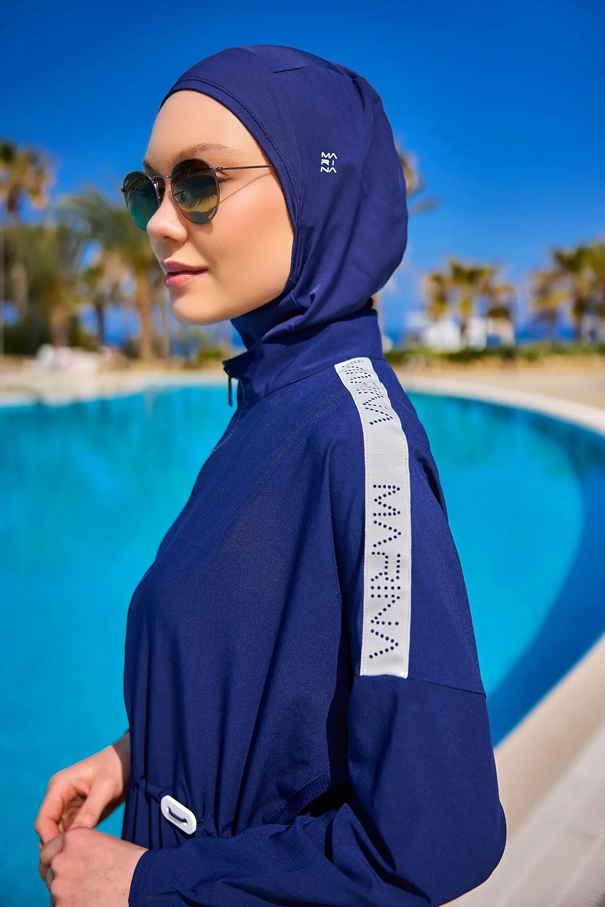 Navy Full Coverage Modest Swimwear Burkini Set M2507-2, photo 3