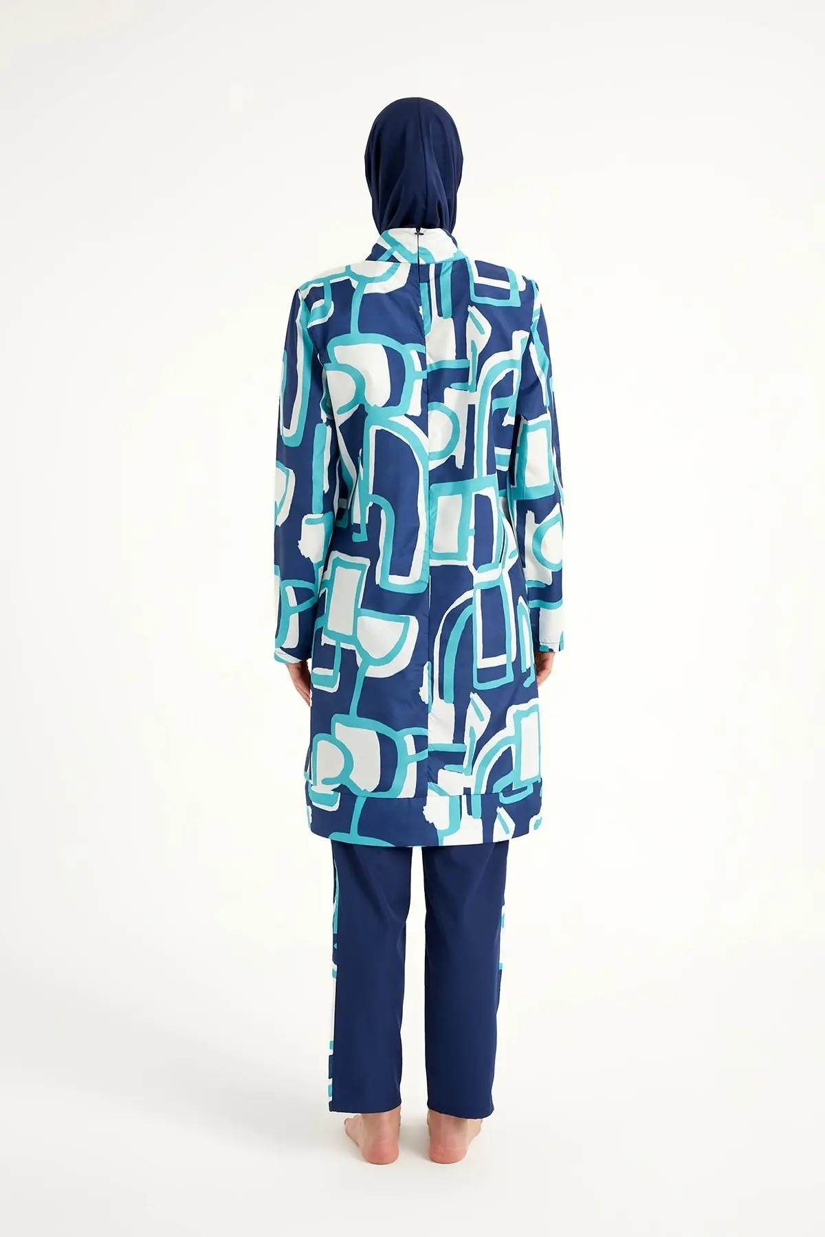 Navy Full Coverage Modest Swimwear Set - Blue, photo 6