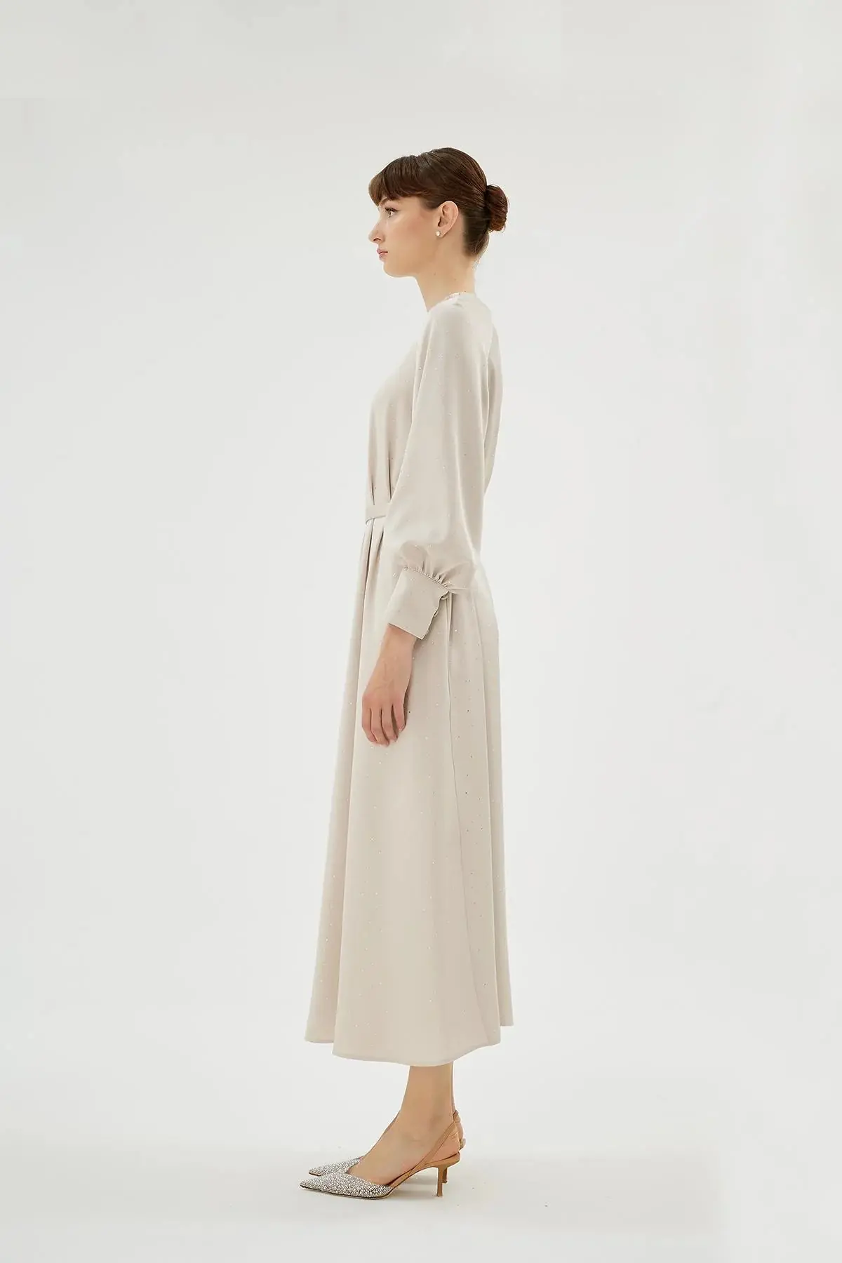 Eliza Embellished Dress – Beige, photo 5
