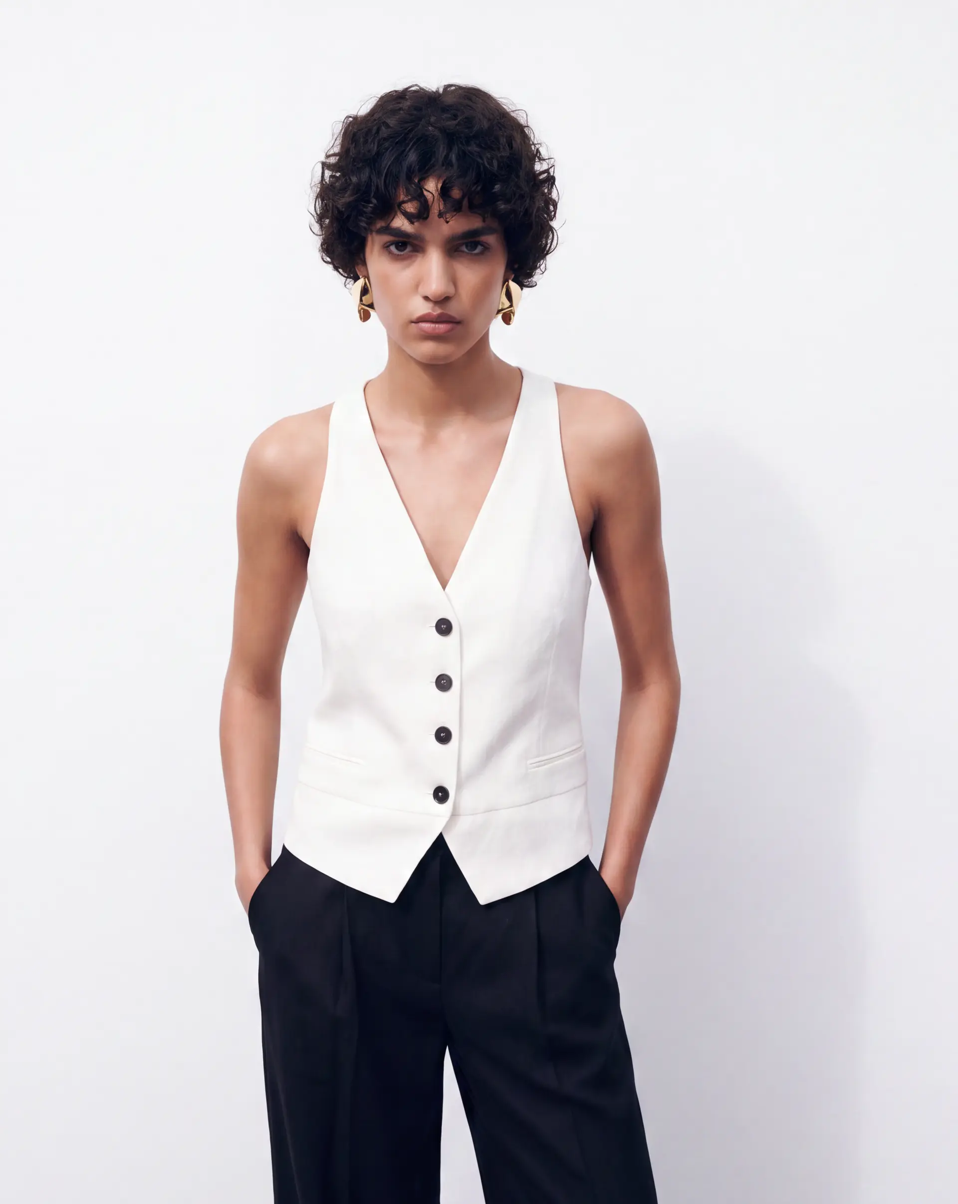 Muna Linen Vest - 100% Pure Linen, photo 3